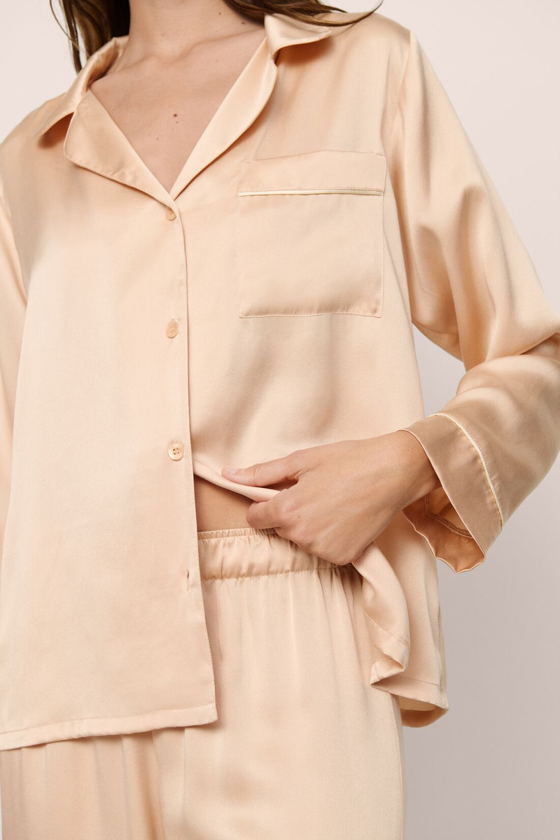 eberjey Inez Washable Silk Long PJ Set outlook