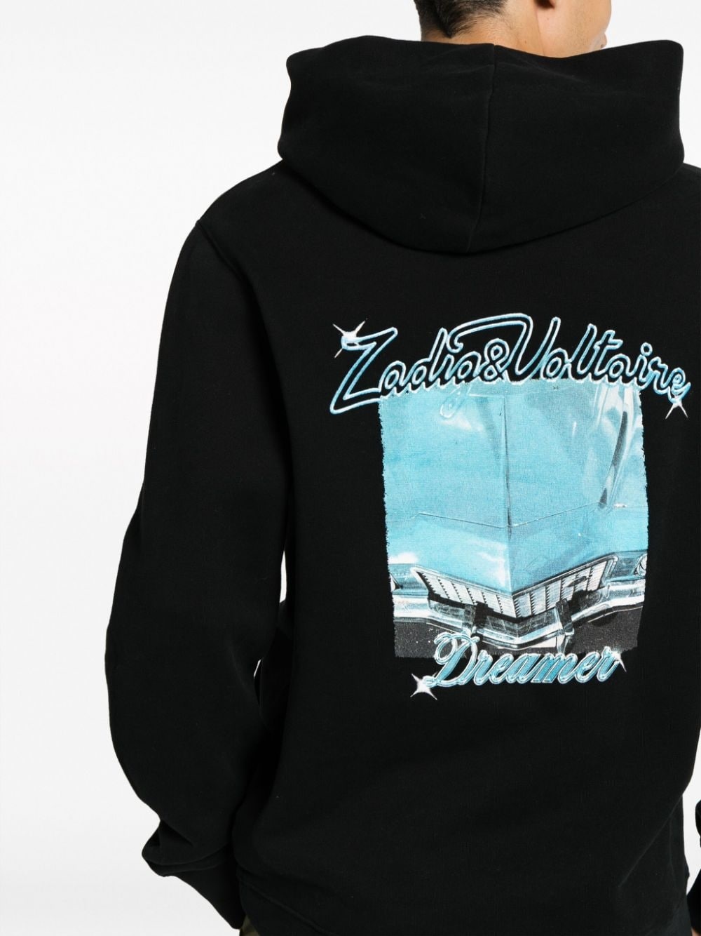 Sanchi photograph-print cotton-blend hoodie - 5