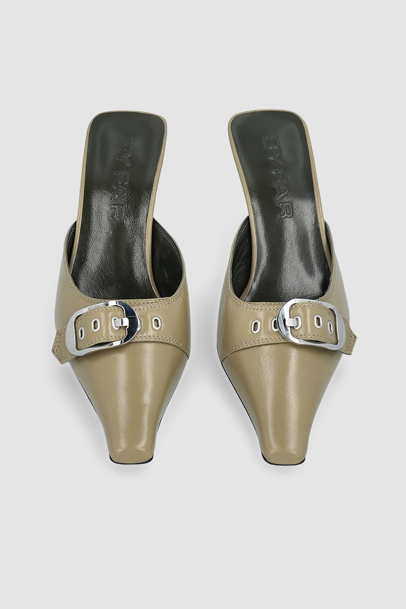 Evelyn Mangrove Glossed Nappa Leather Slingback Pump - 3