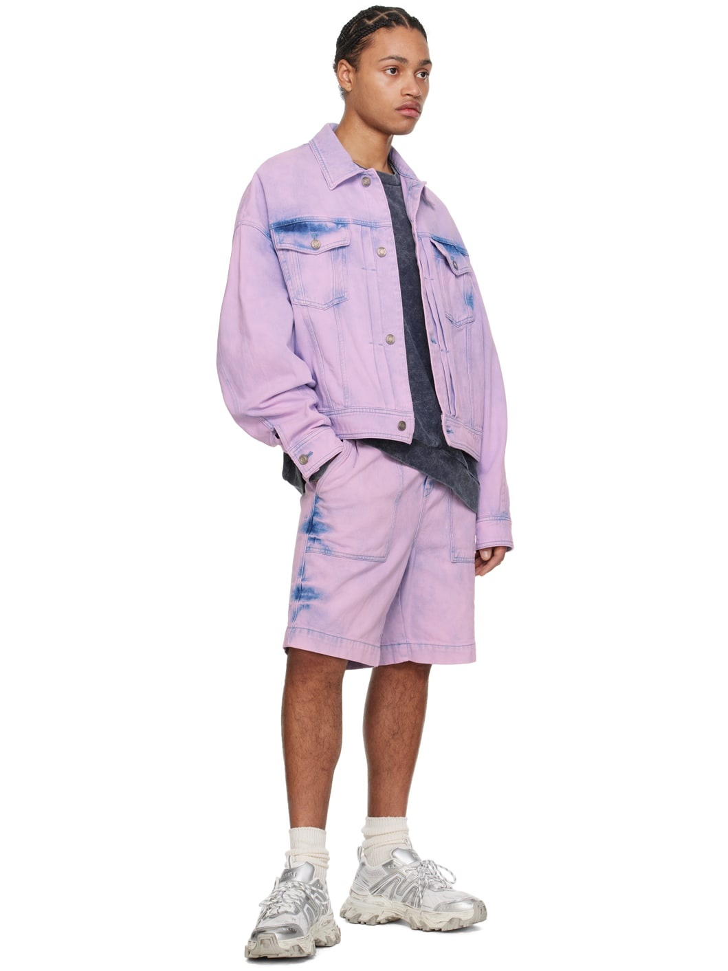Pink Faded Shorts - 4