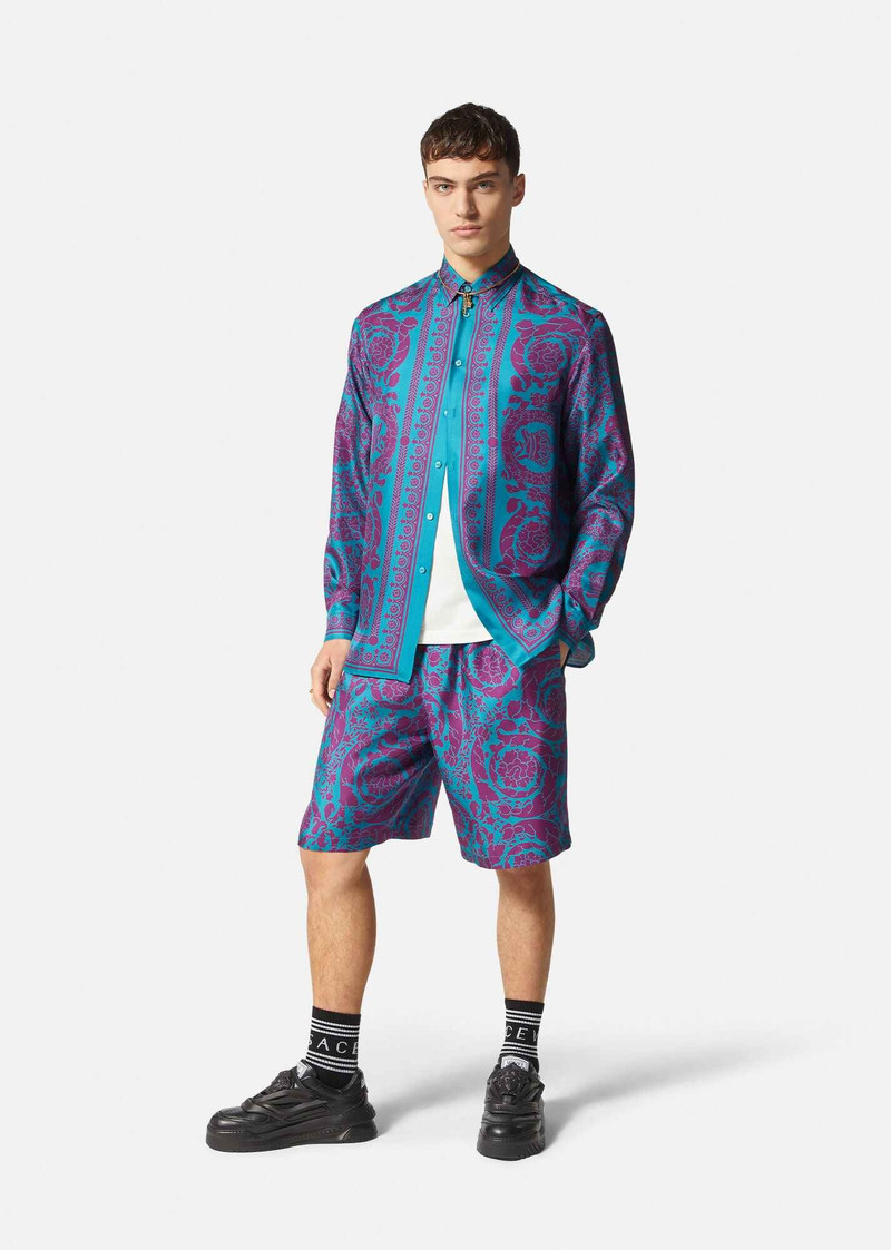 VERSACE Barocco Silhouette Silk Shirt outlook