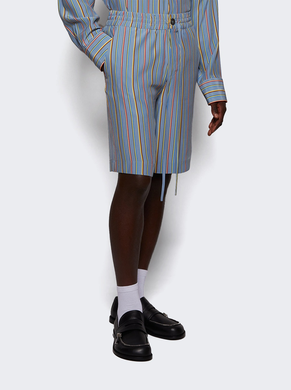 Stripe Jacquard Ball Short Dusty Blue - 2