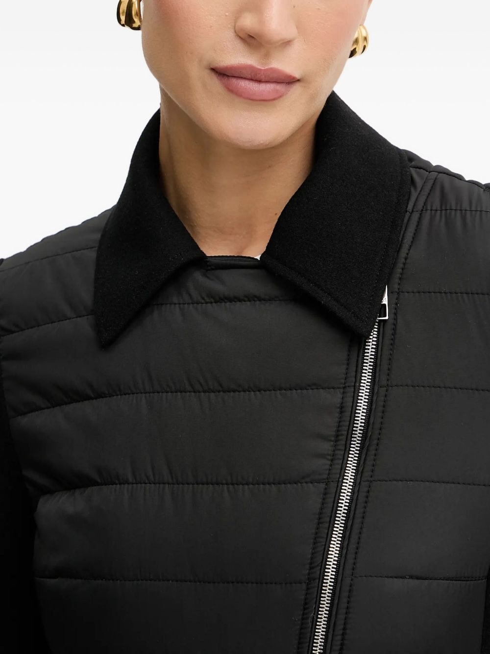 quilted panelled jacket - 4