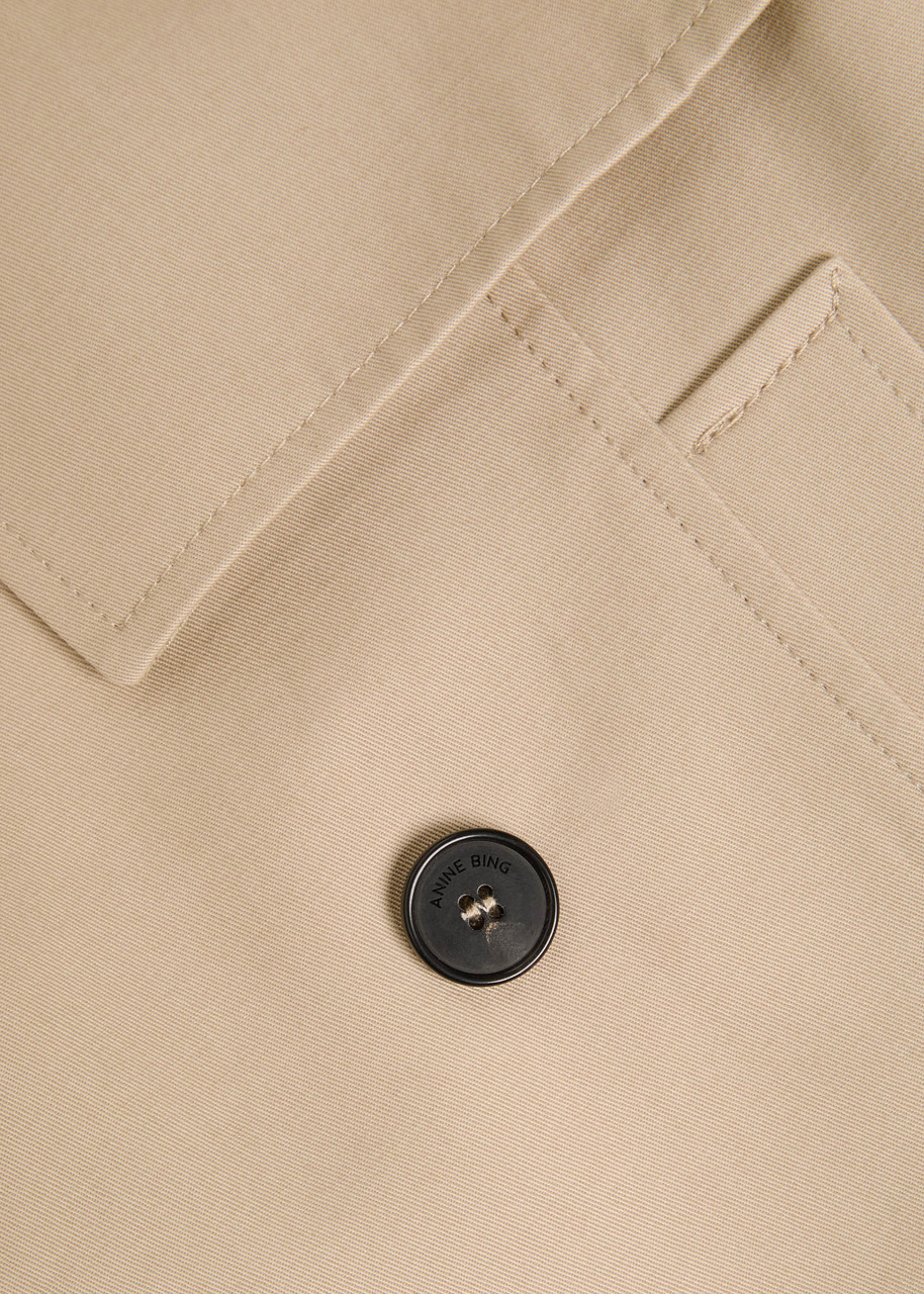 Anine Bing Double-breasted Cotton Trench Jacket - 5