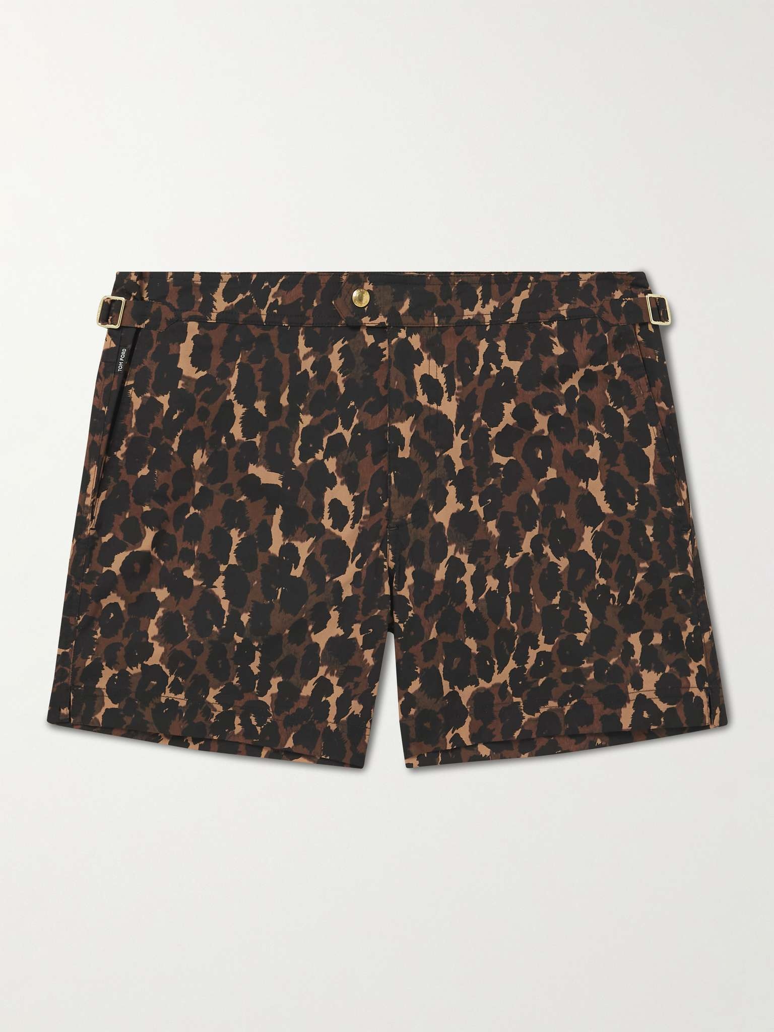 Slim-Fit Short-Length Leopard-Print Swim Shorts - 1