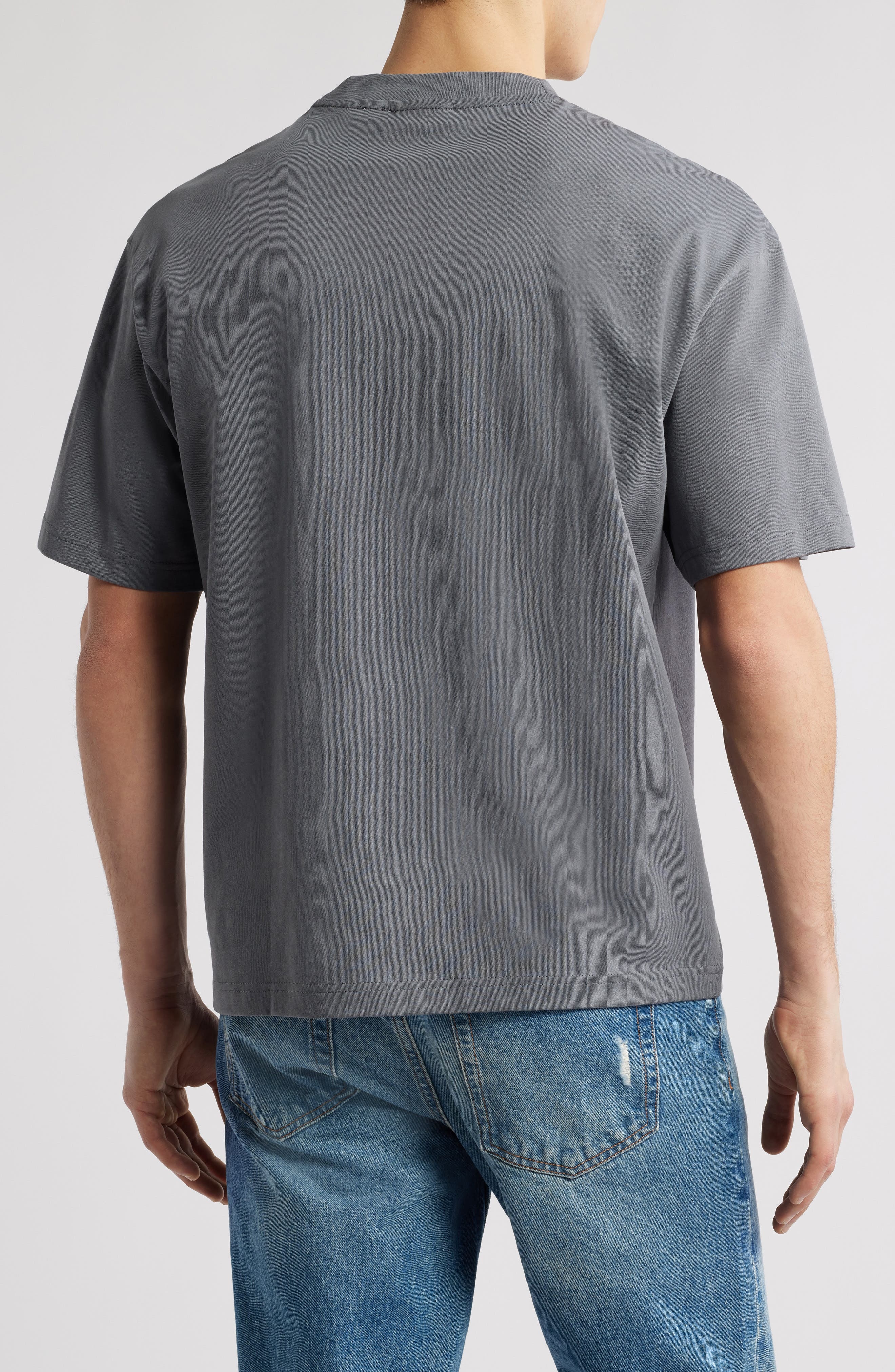 HUGO Logo Cotton Graphic T-Shirt in Open Grey at Nordstrom - 2