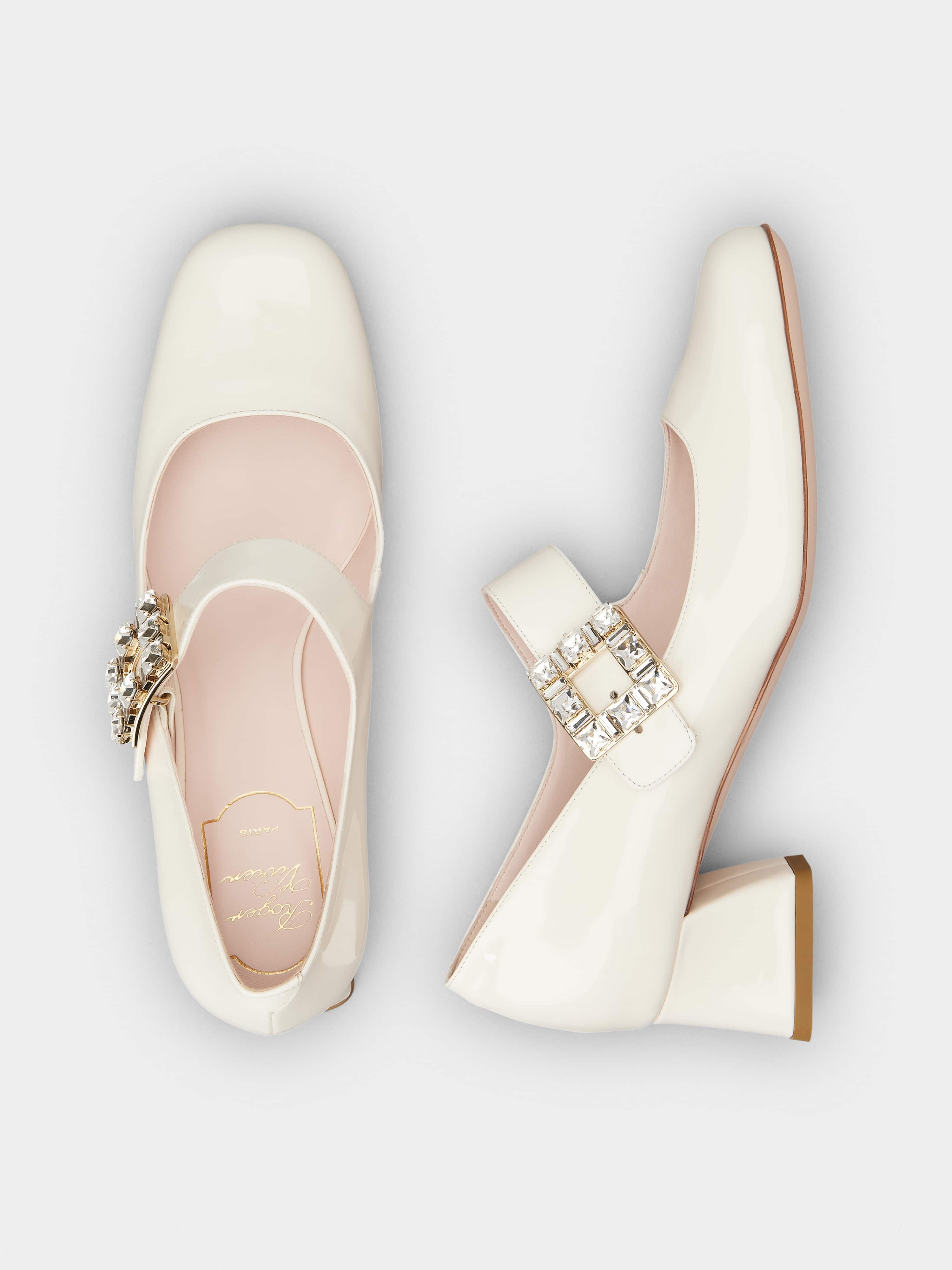 Très Vivier Rhinestone Buckle Babies Pumps - 4