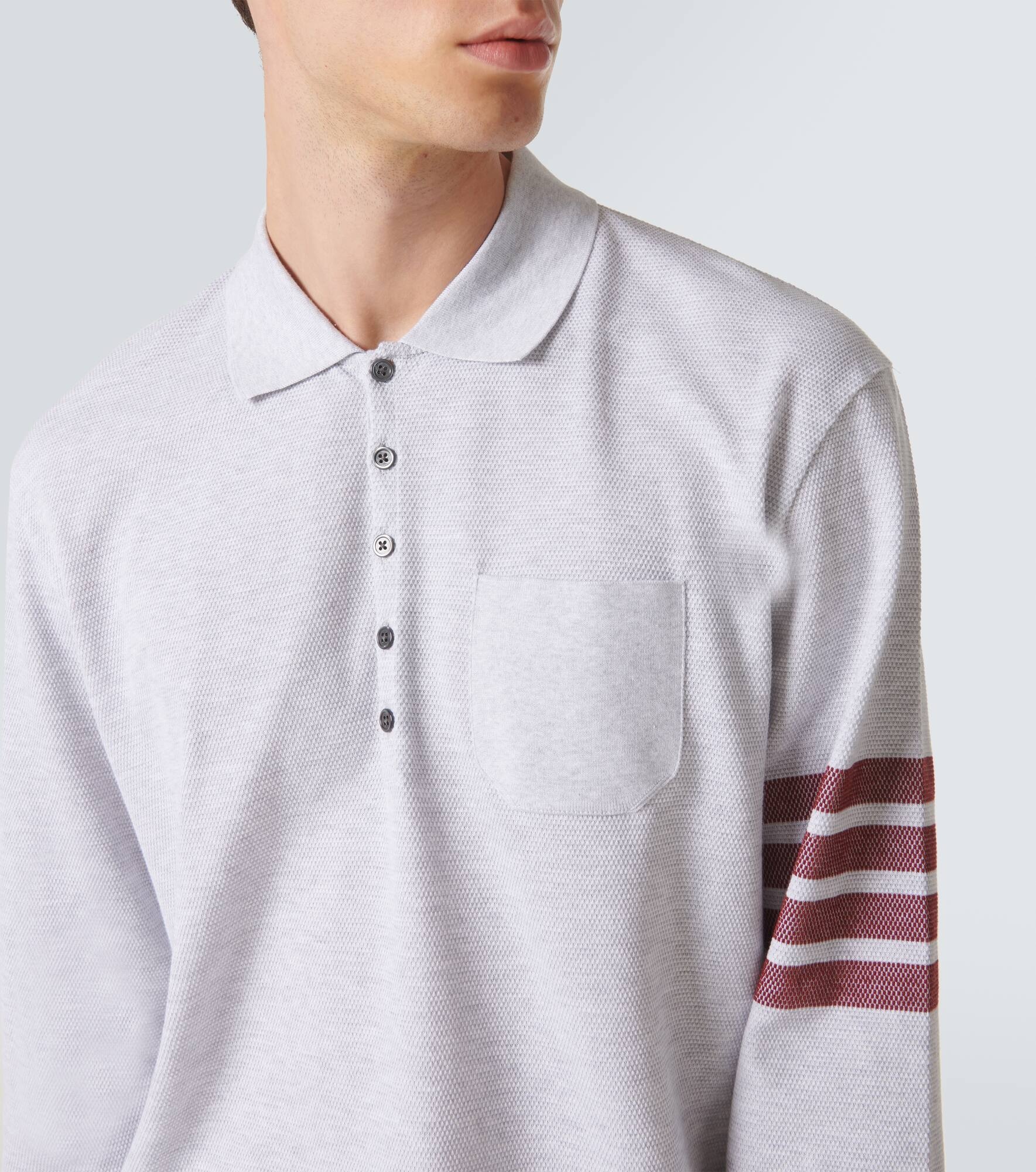 4-Bar cotton polo shirt - 5