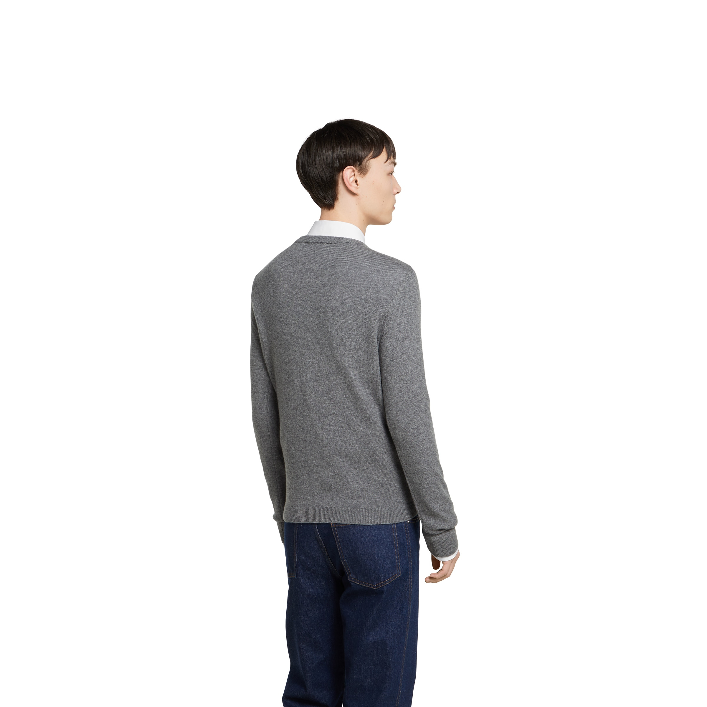 Fine cashmere sweater with intarsia - 4