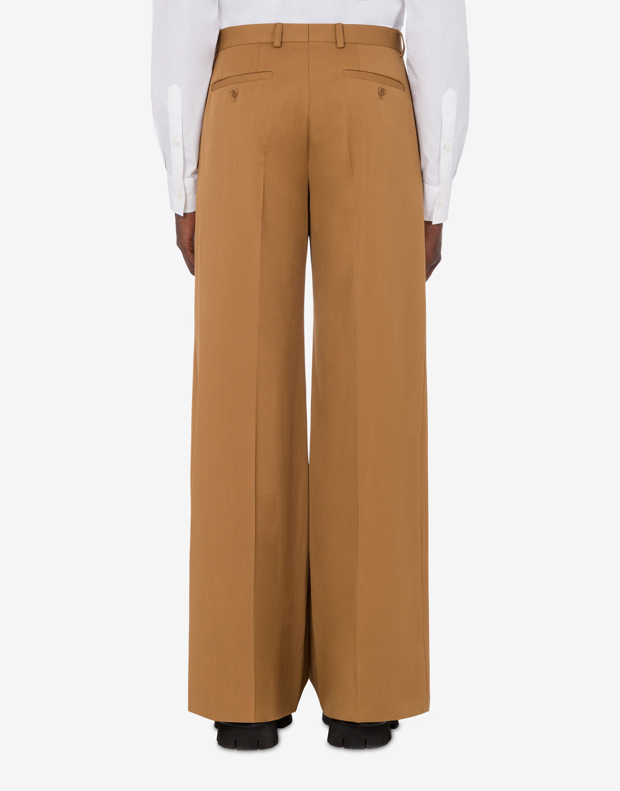 WIDE-LEG GABARDINE TROUSERS - 3