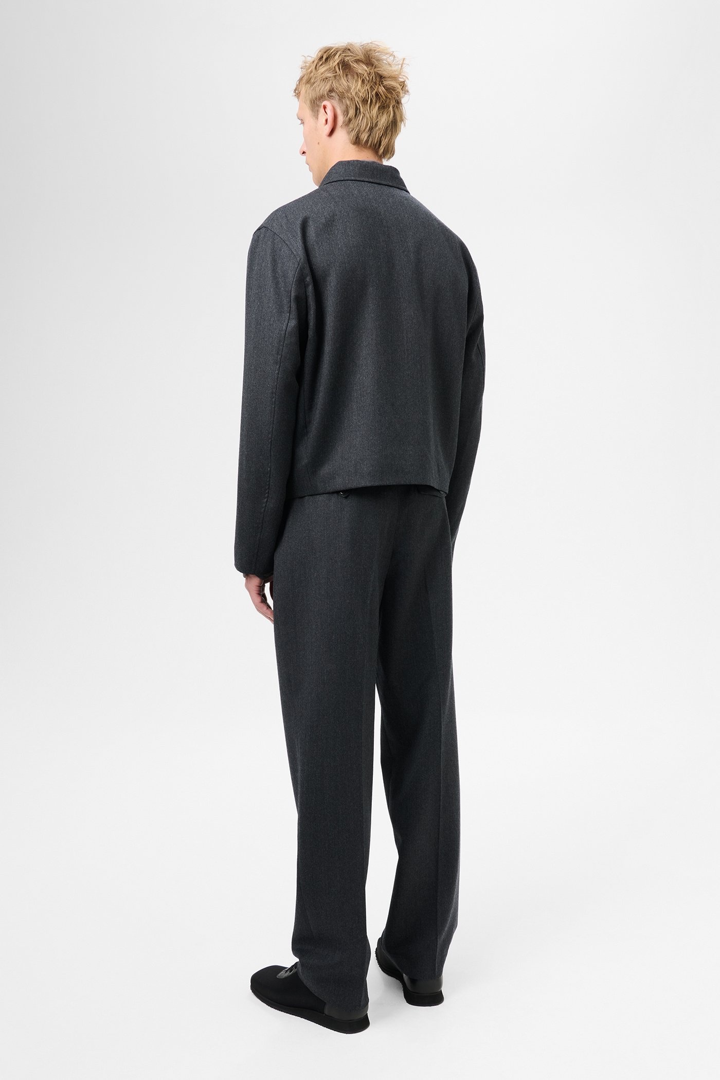 Mini Jacket Premium Charcoal Office Wool - 5