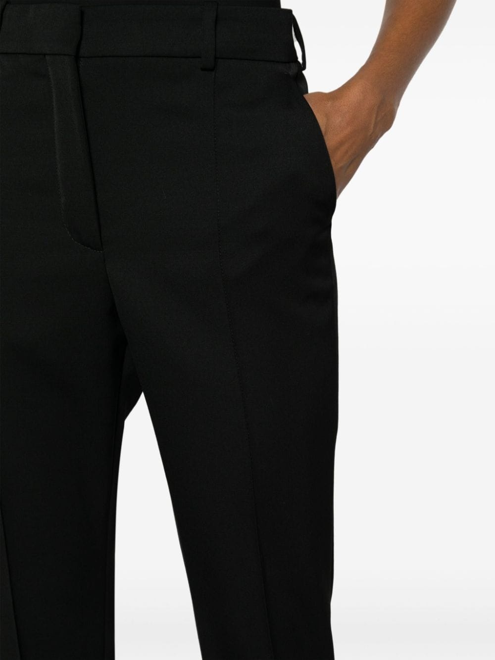 tapered-leg tailored wool trousers - 5