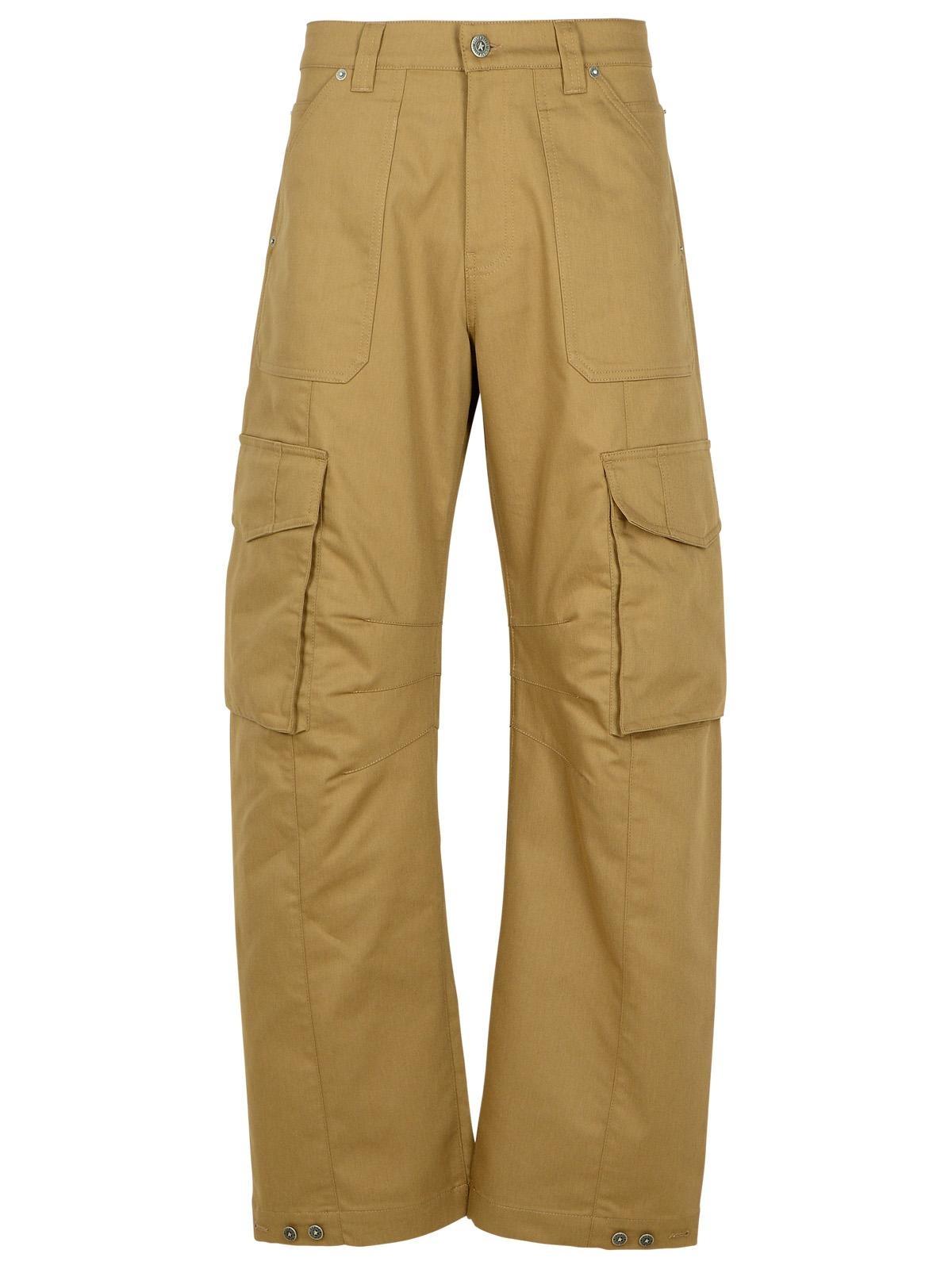 Golden Goose Beige Cotton Blend Cargo Pants Man - 1