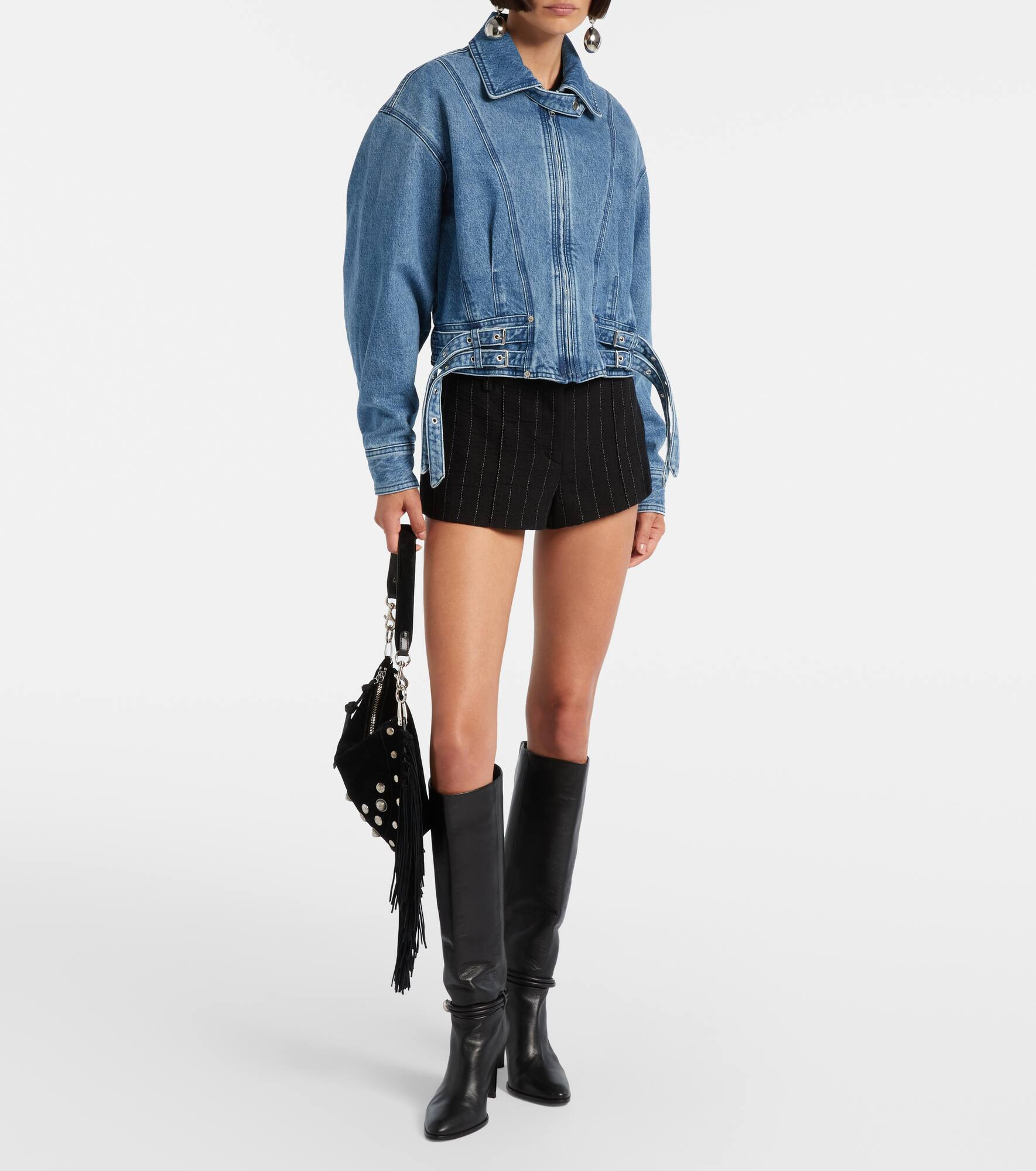 Santa cropped denim jacket - 2