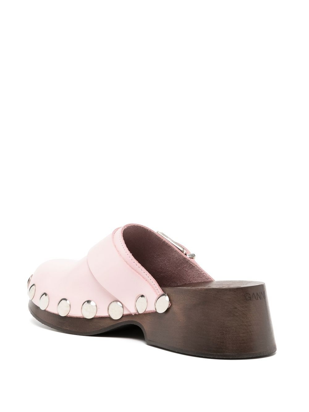 stud-detail leather mules - 3