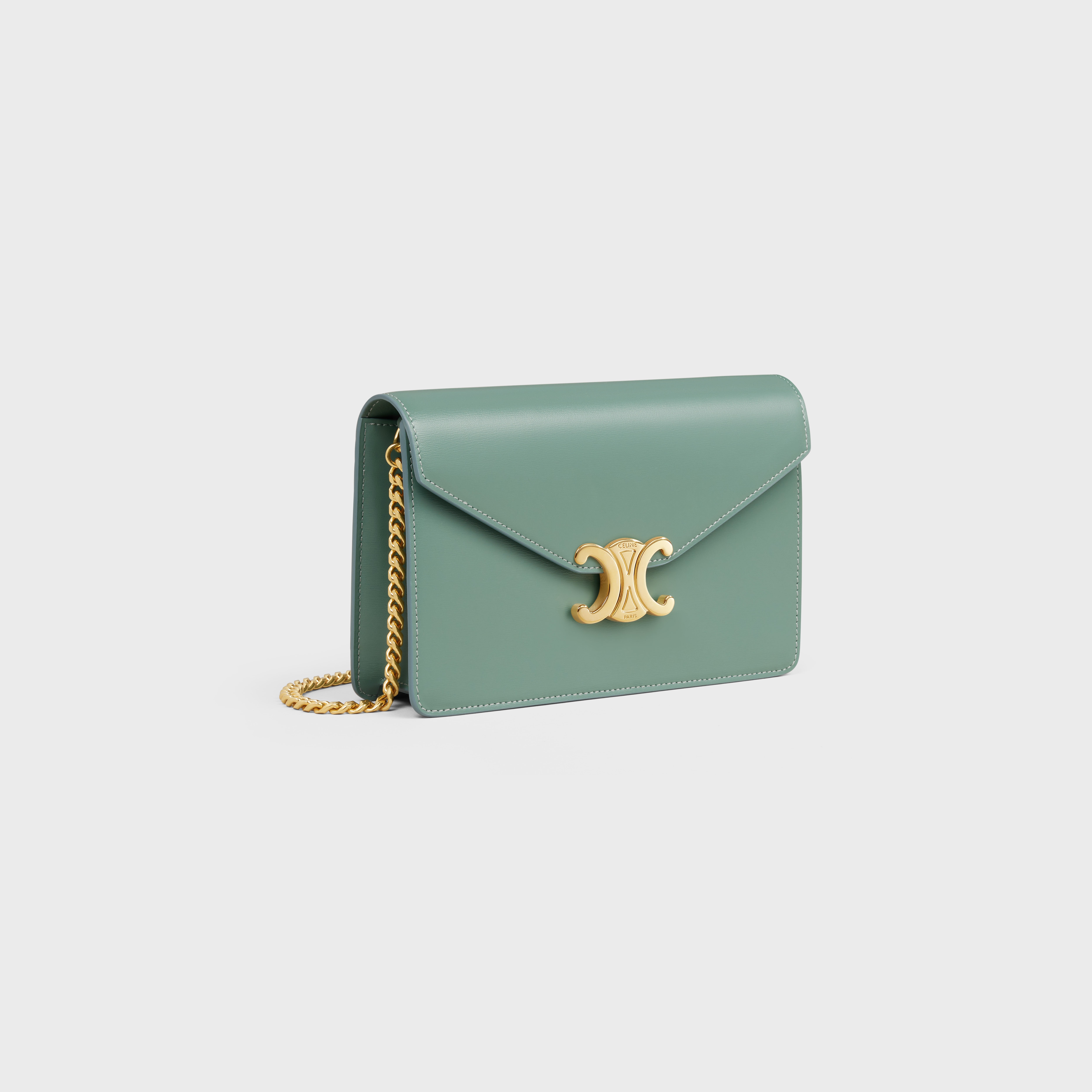 CELINE WALLET ON CHAIN MARGO in Shiny calfskin | REVERSIBLE