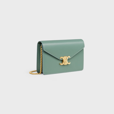 CELINE WALLET ON CHAIN MARGO in Shiny calfskin outlook