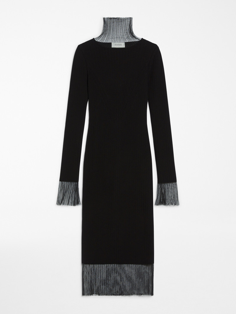 ALIBI Mock polo-neck knit dress 1