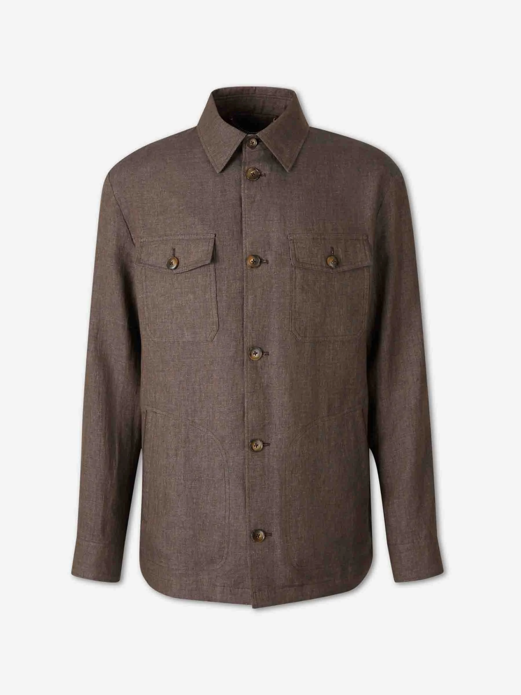 LINEN OVERSHIRT - 1