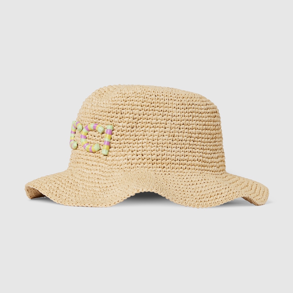 Straw hat with Gucci patch - 2