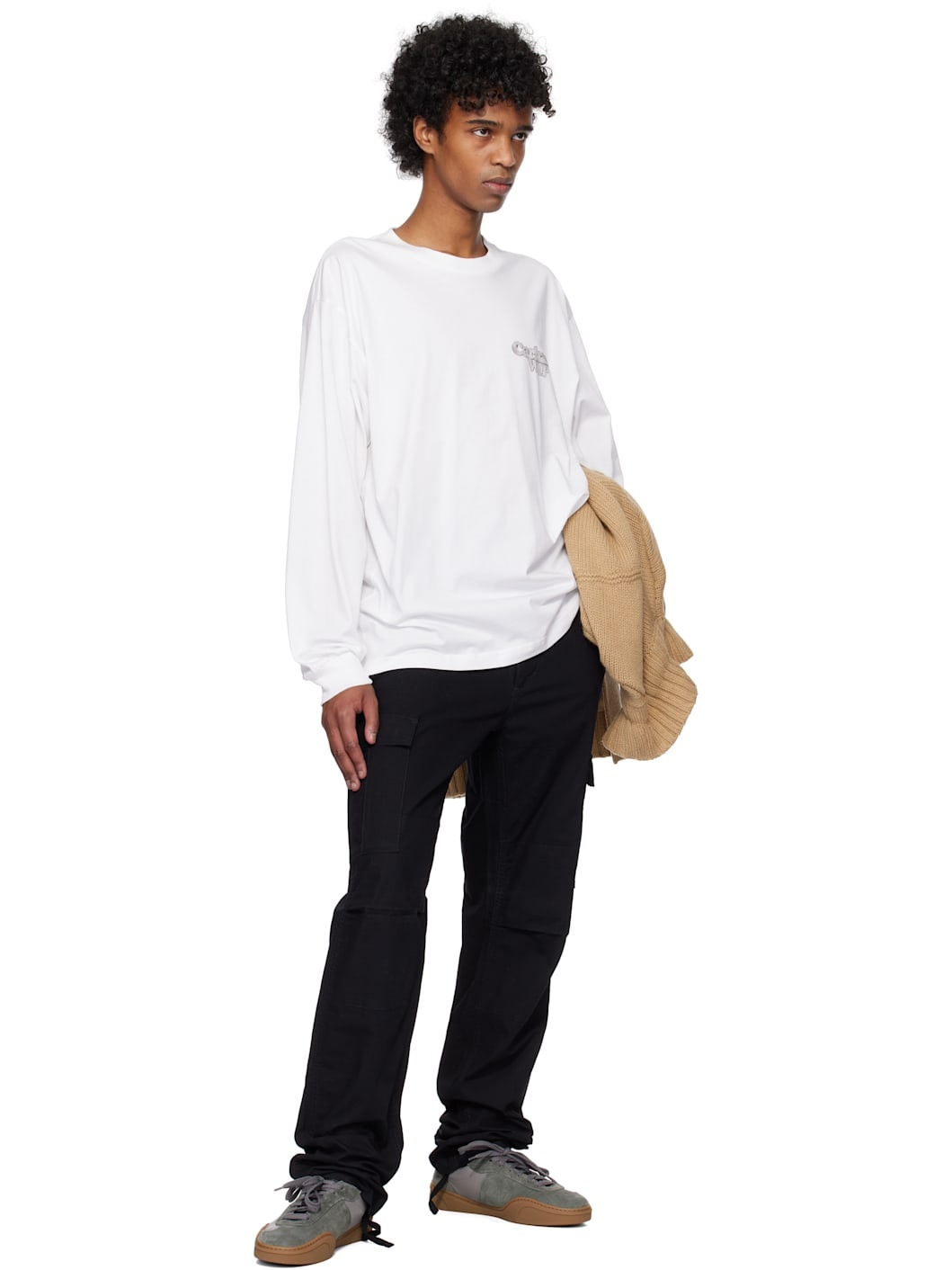 White Chain Link Long Sleeve T-shirt - 4