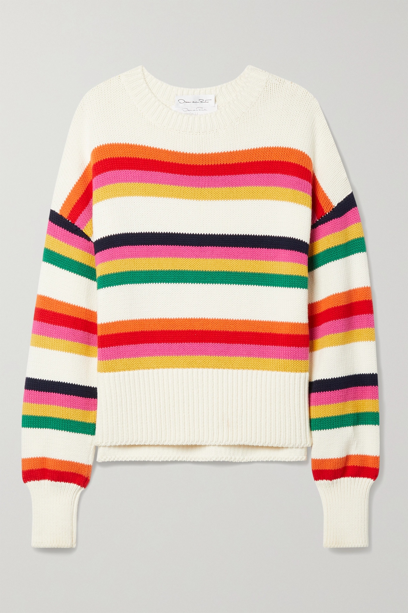 Striped cotton sweater - 1