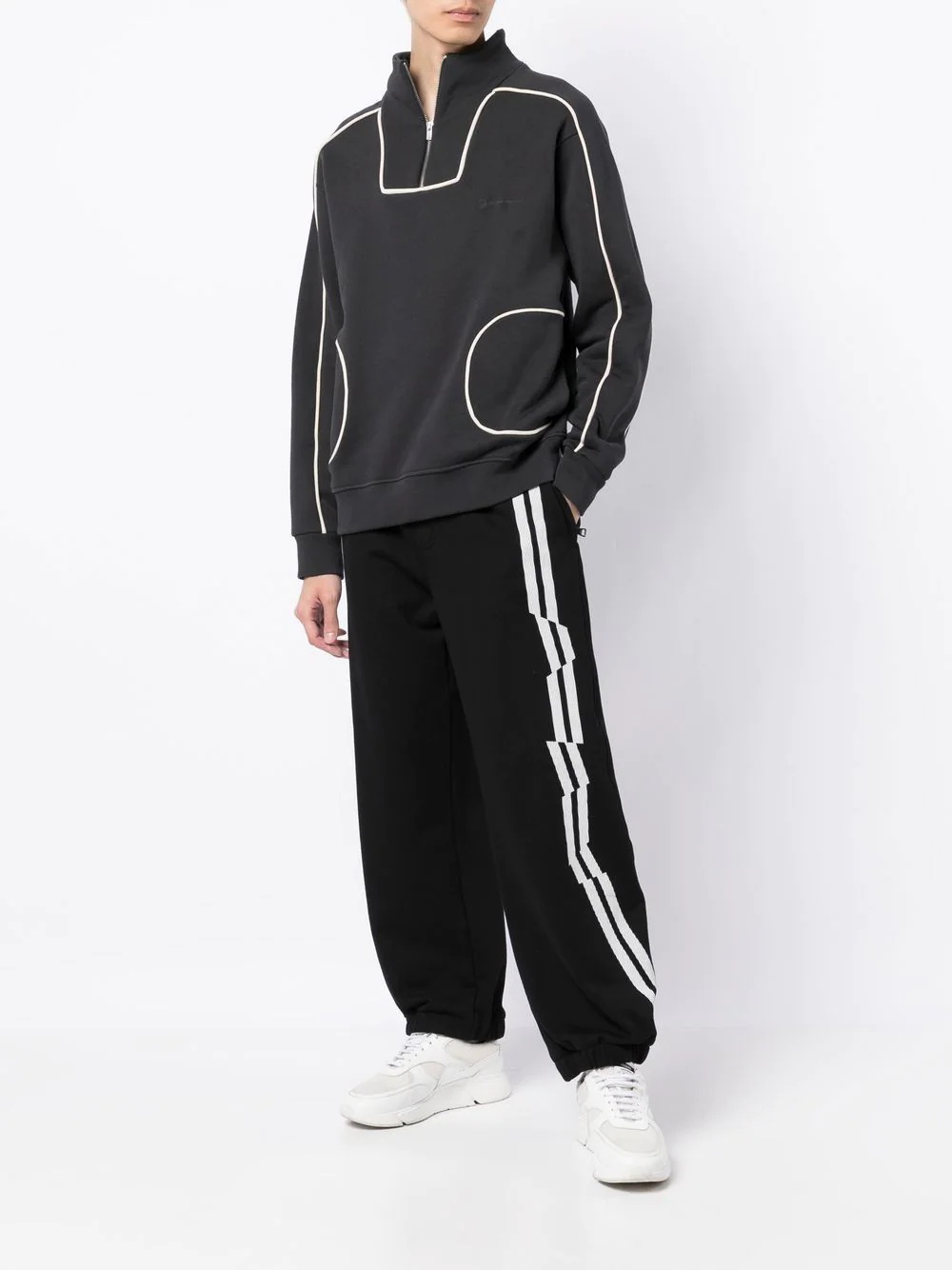 side-stripe track pants - 2