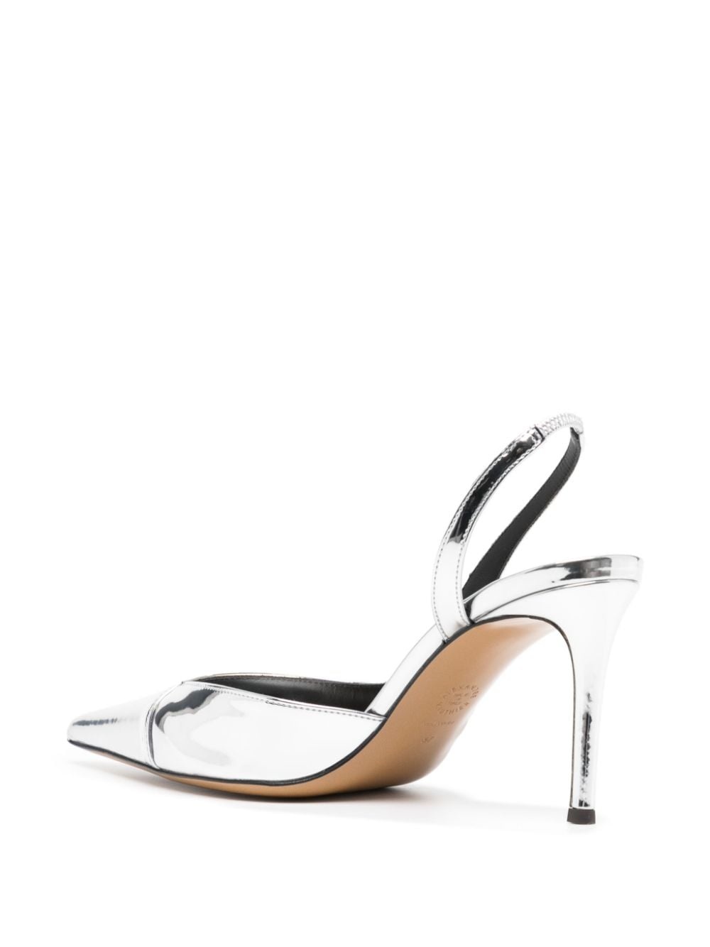 metallic-effect 80mm leather pumps - 3