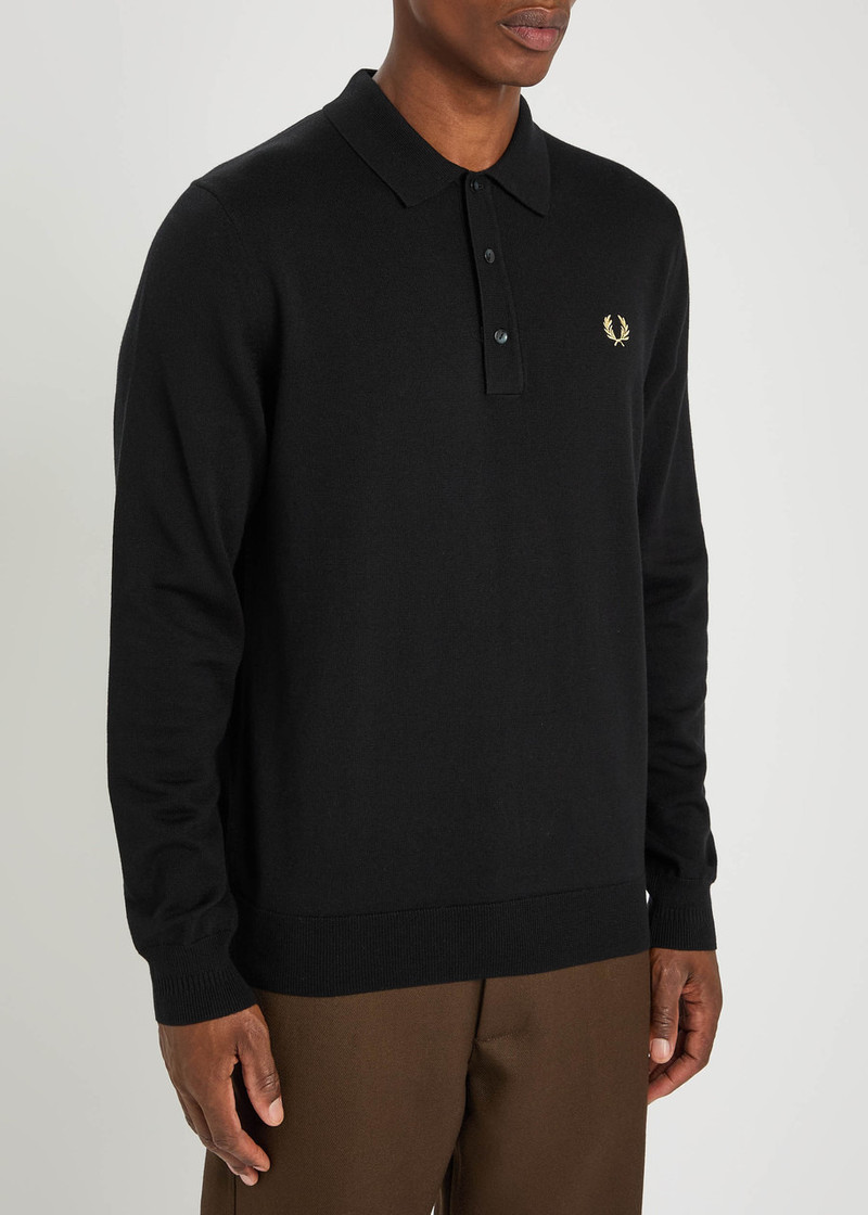 Fred Perry Fred Perry Logo-embroidered Wool-blend Polo Shirt outlook