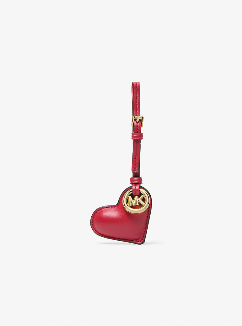 Puffy Heart Leather Bag Charm 1