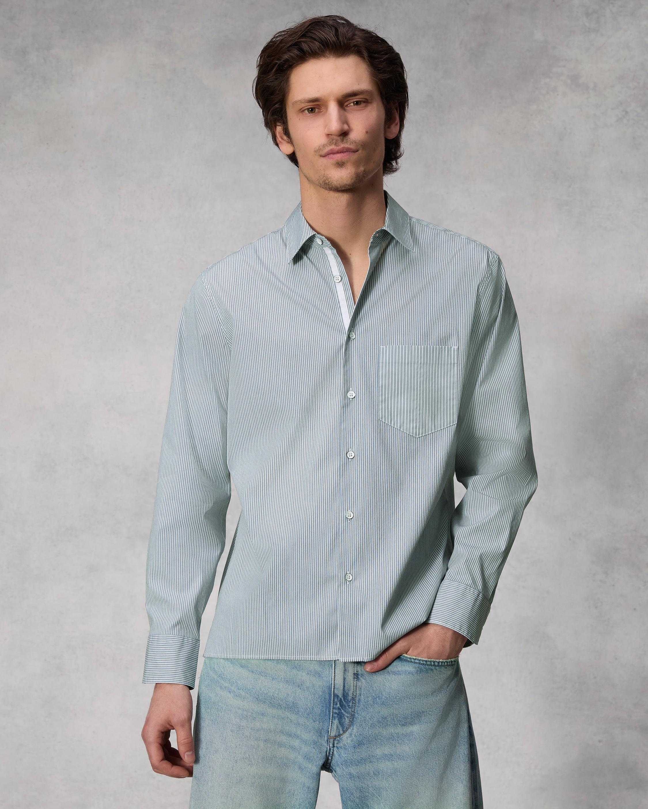 Dalton Striped Hemp Cotton Shirt
Relaxed Fit Button Down - 2