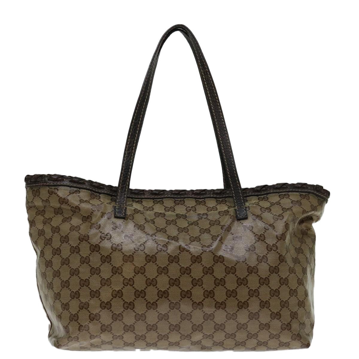 GUCCI GG Crystal Fringe Bamboo Tote Bag Brown - 2