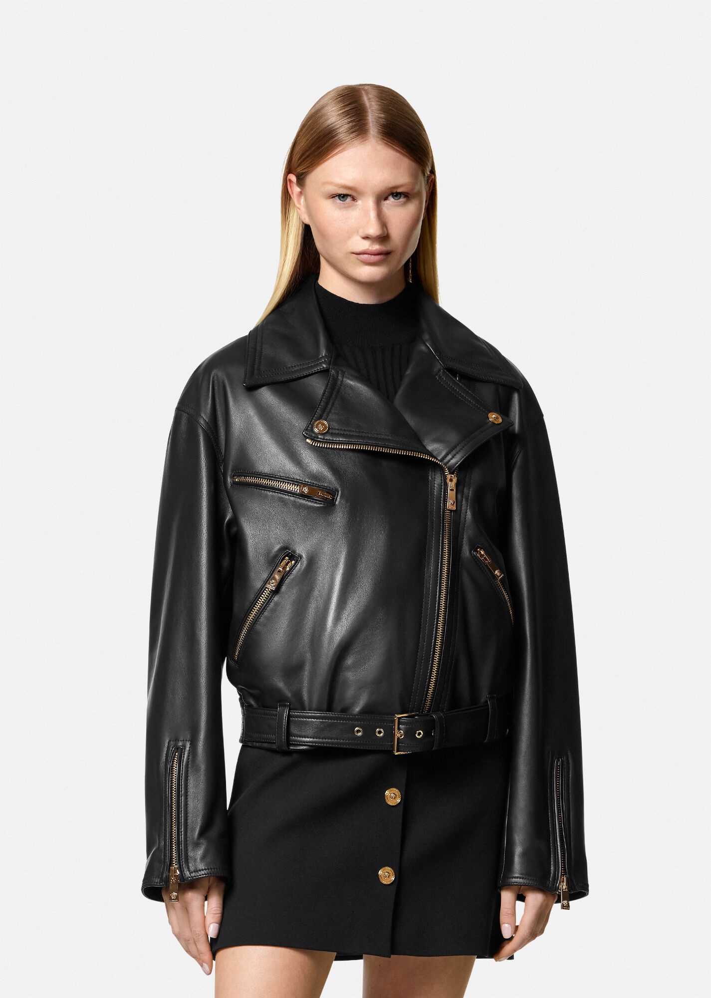 Leather Biker Jacket - 4