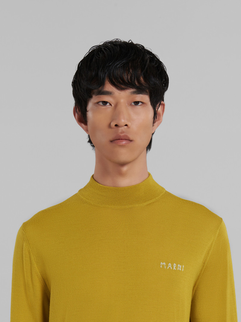 LIME GREEN VIRGIN WOOL JUMPER WITH EMBROIDERY 4