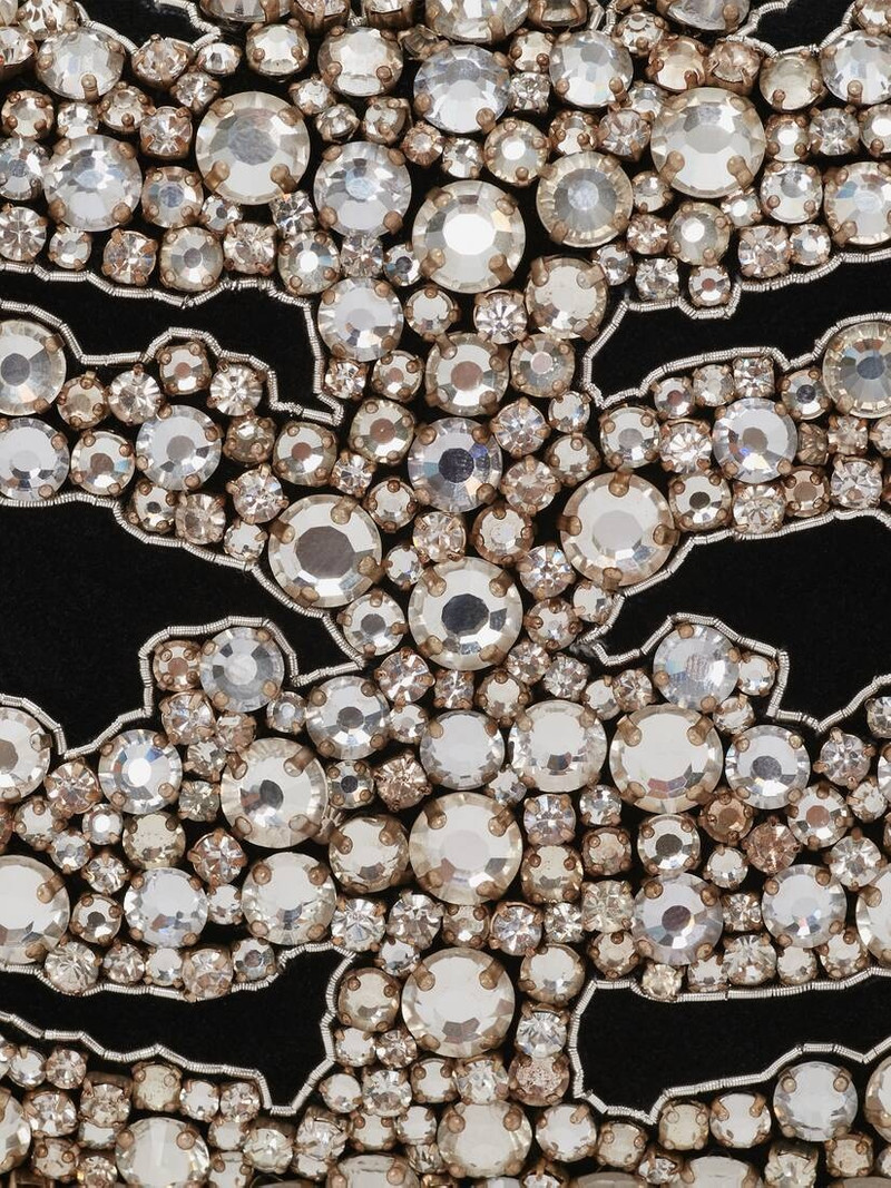 Women's Skull Four Ring Clutch in Black/silver 5