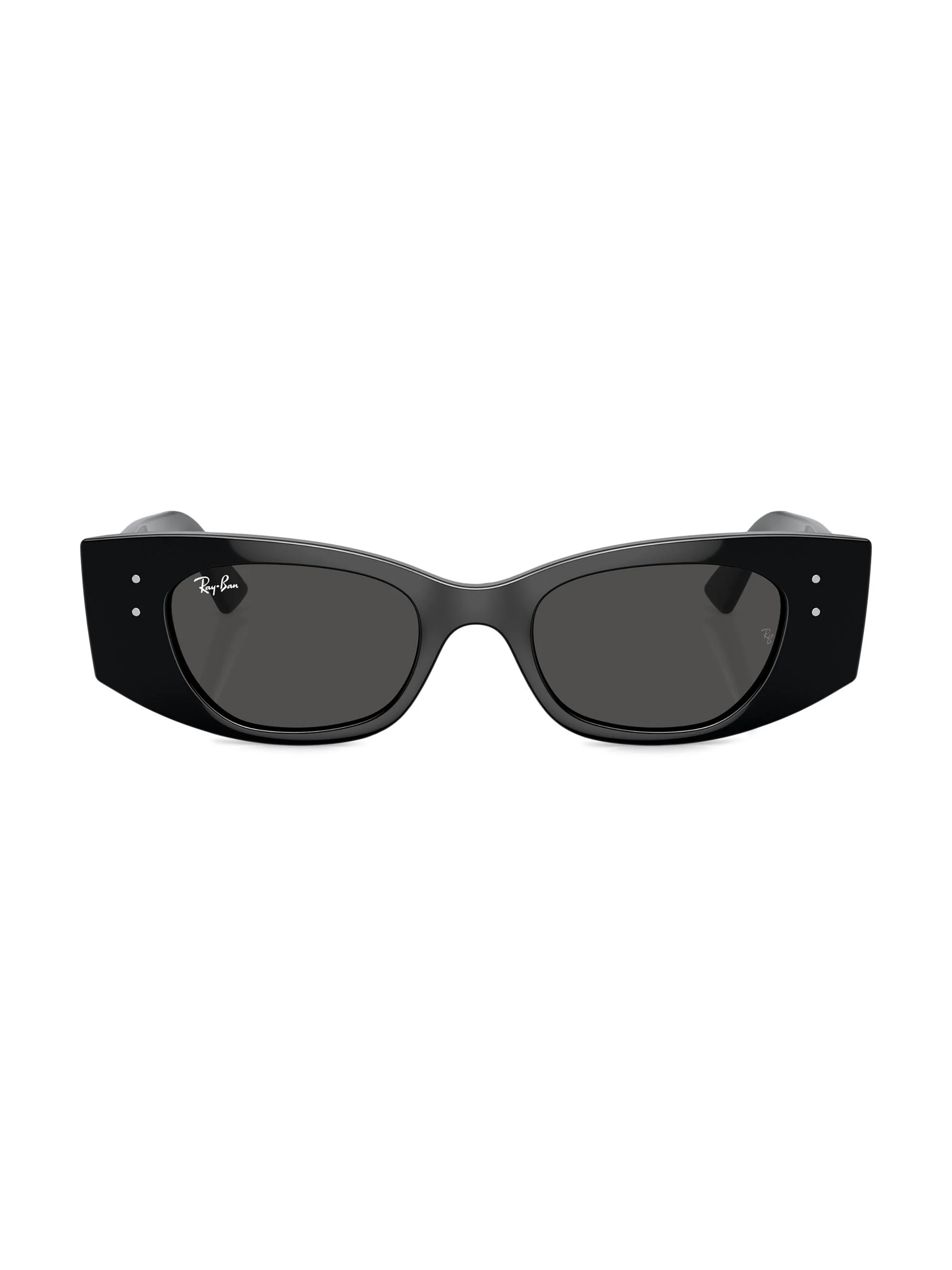 Women's RB4427 Kat 49MM Rectangular Sunglasses - Black Dark Grey - 1