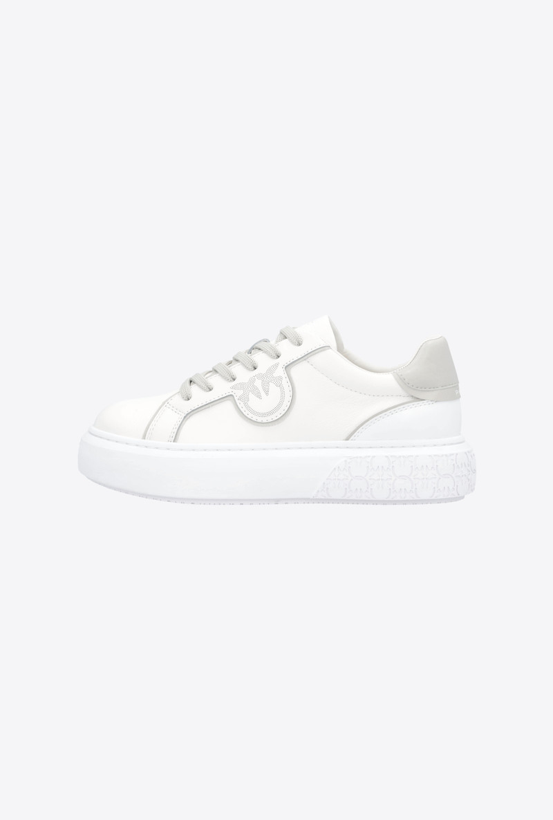 PINKO LEATHER SNEAKERS WITH CONTRASTING DETAILS outlook