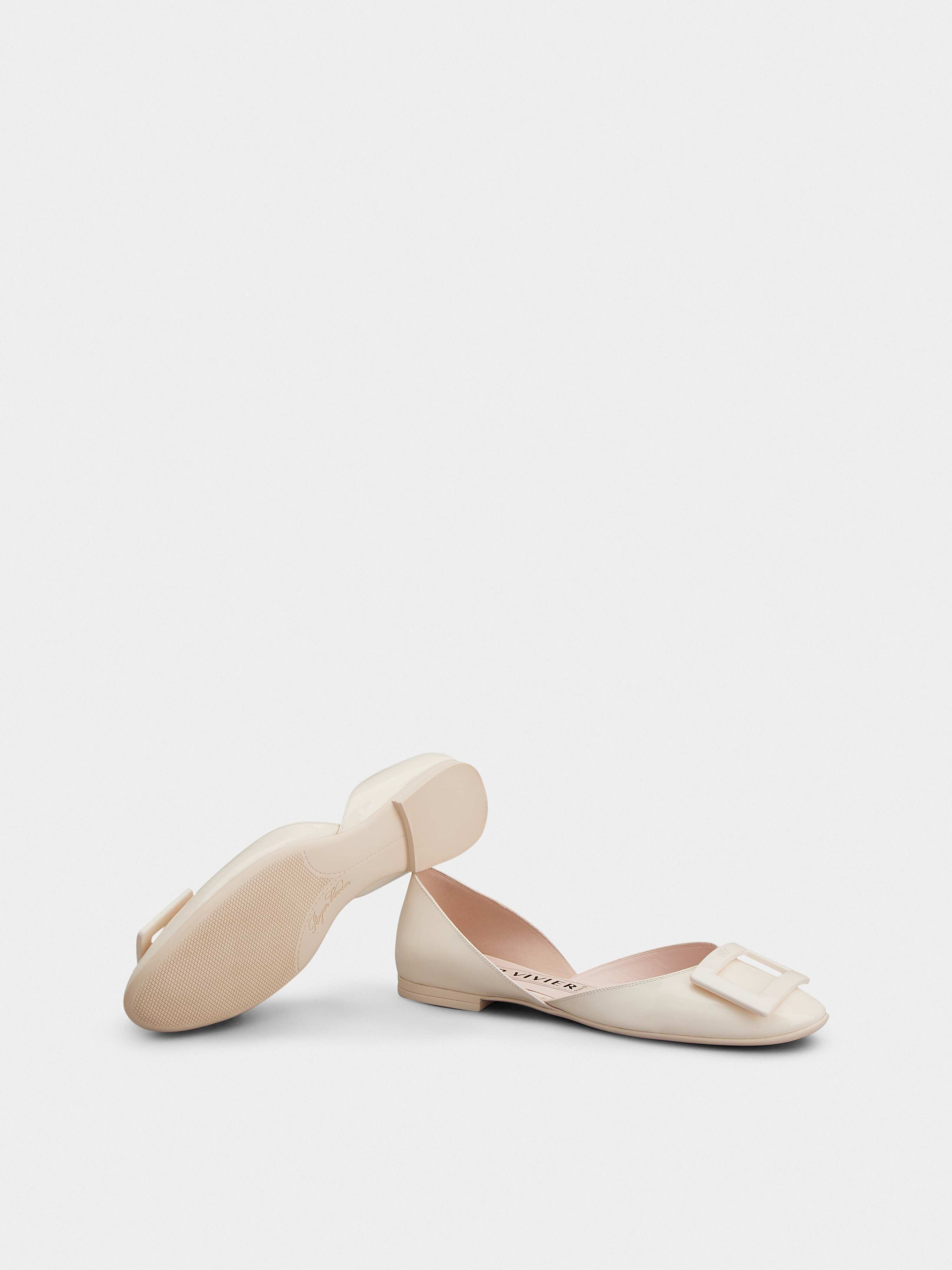 Dorsay Lacquered Buckle Ballerinas in Patent Leather - 6