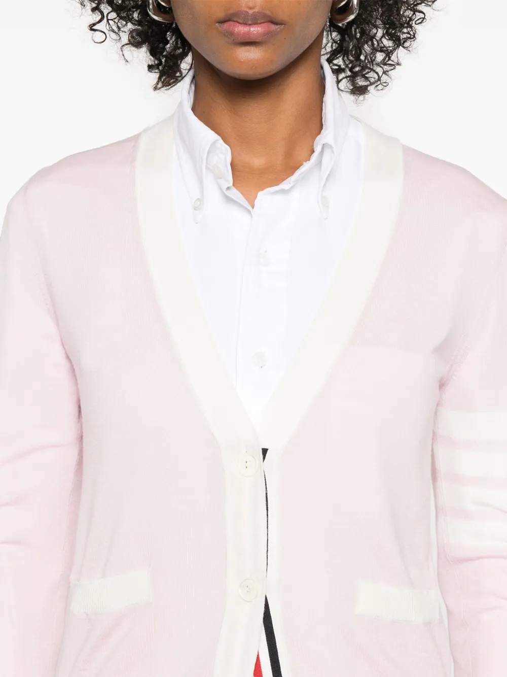 THOM BROWNE - Women Relaxed Fit V Neck Knitwear - 4