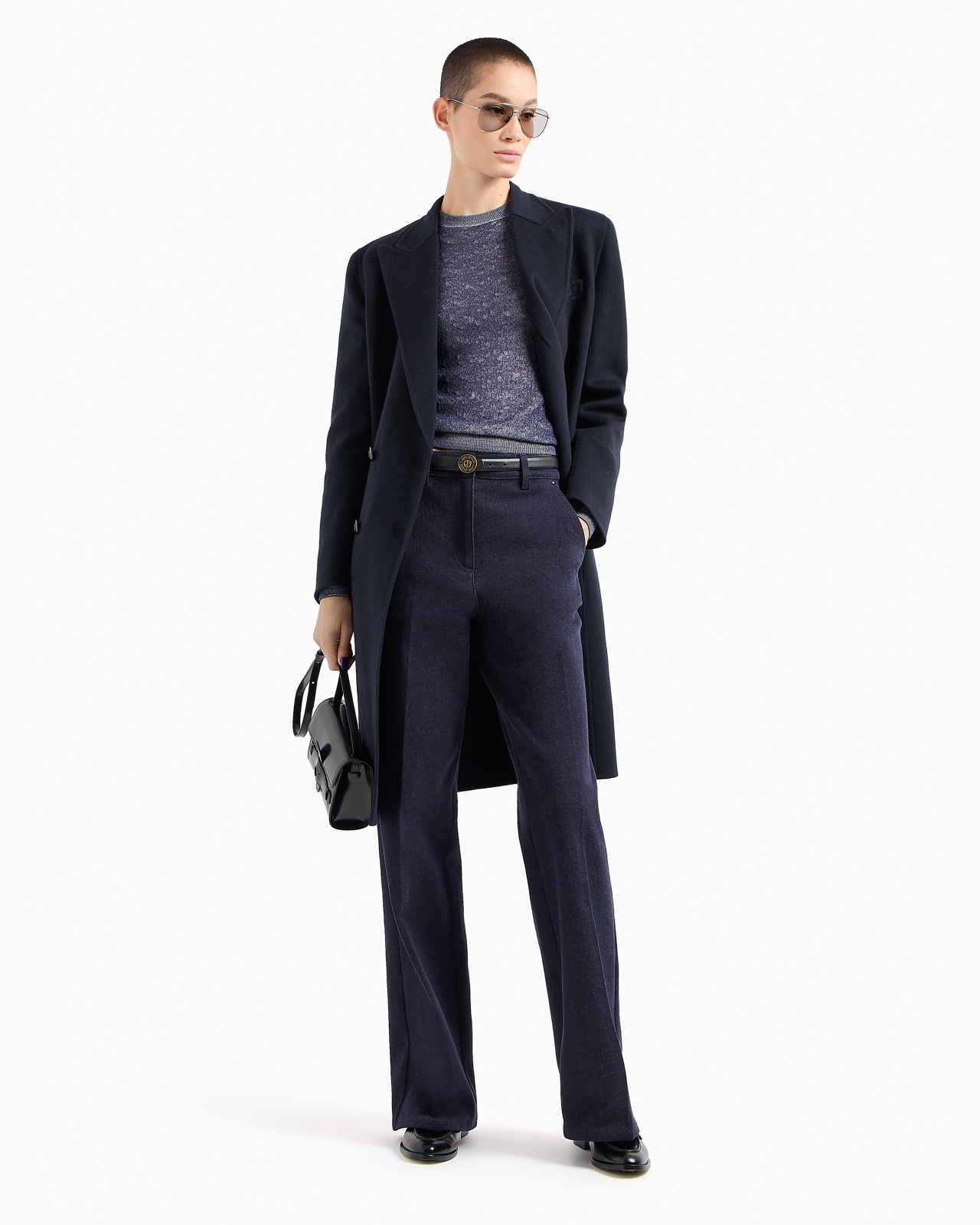 Denim Collection crew-neck jumper in viscose-blend waffle - 4