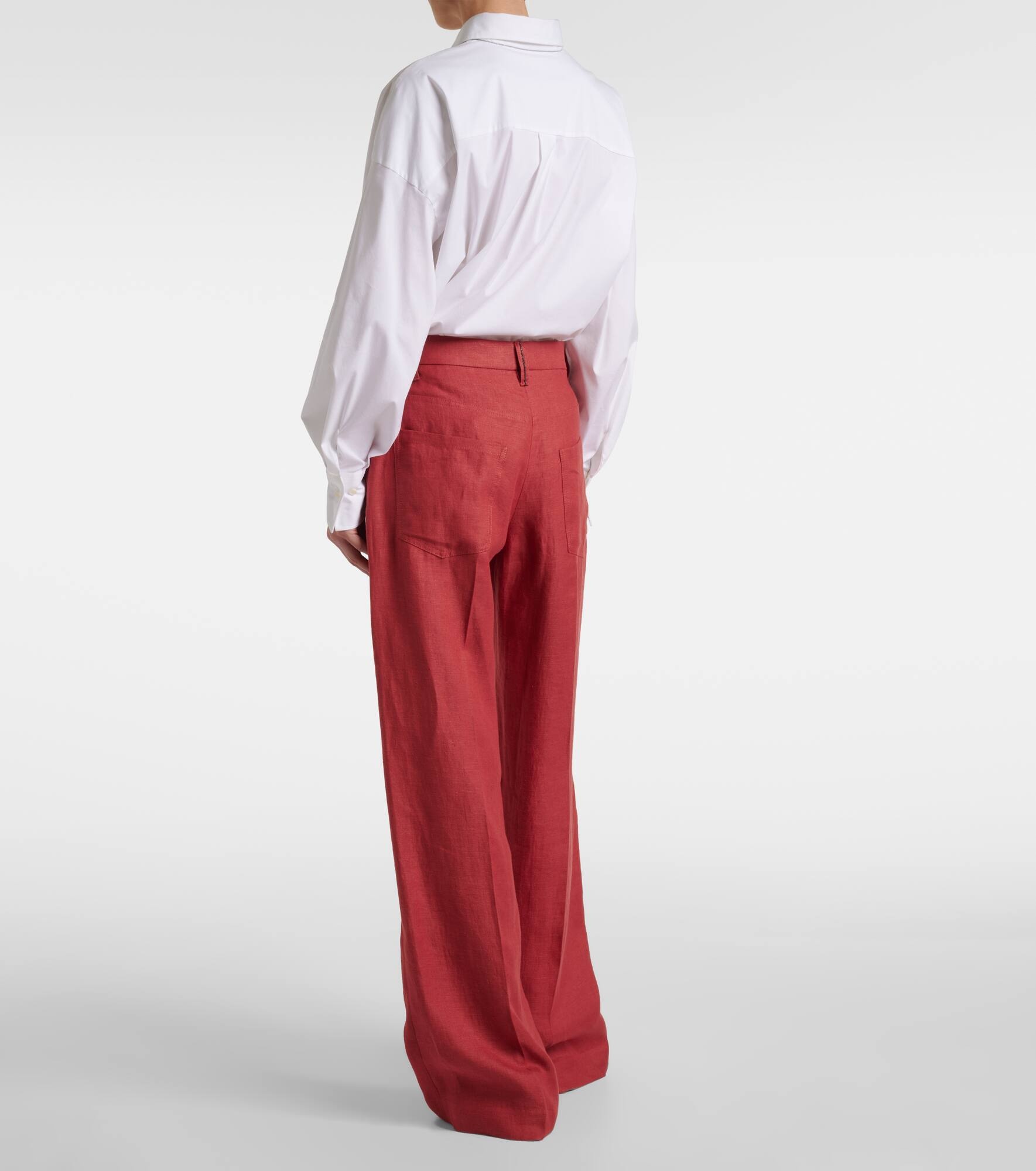 Hemp and linen wide-leg pants - 3