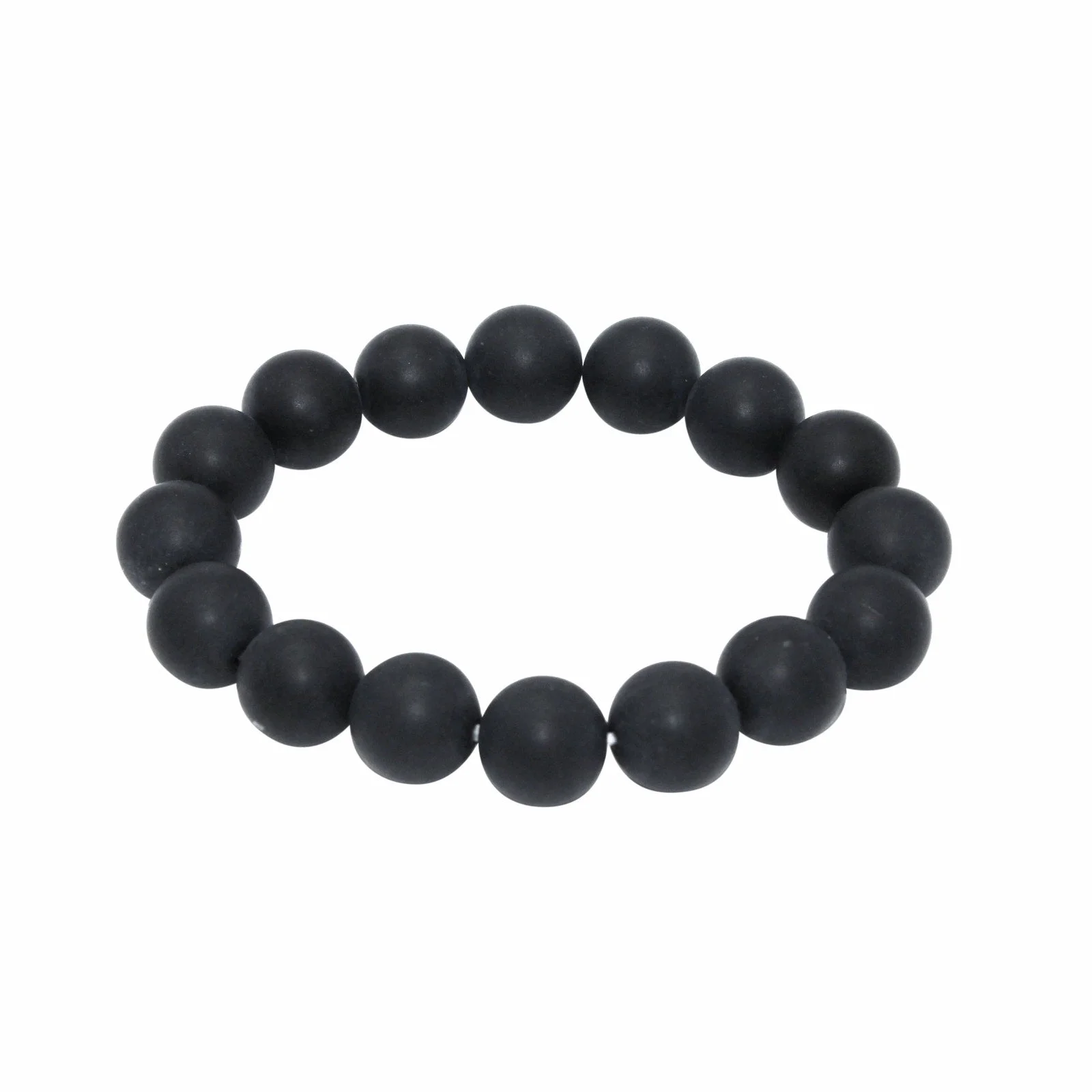 Bracelet - Matte Black Onyx 12mm. - 1