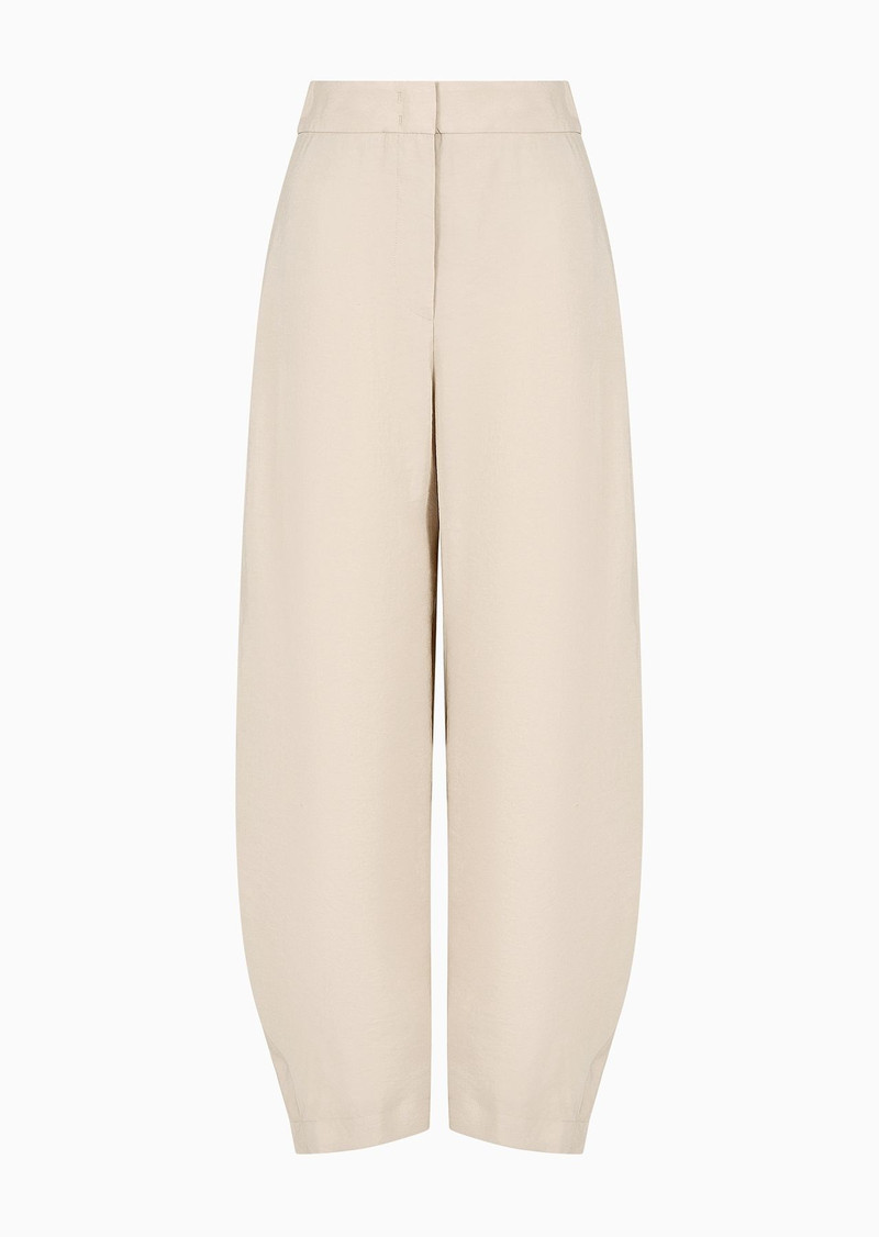 Regular-fit trousers in a flowing, washed matte fabric 1