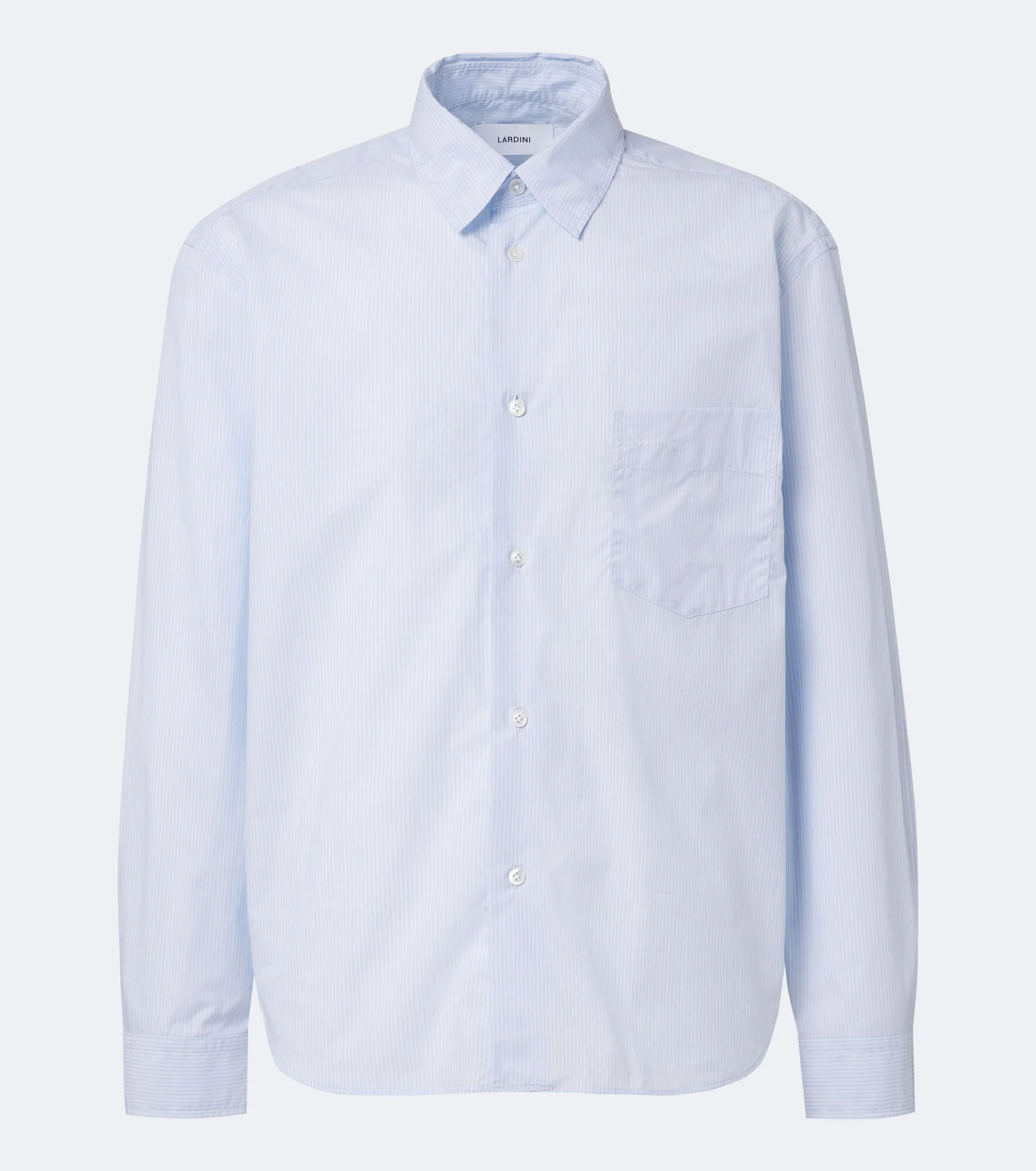 Striped cotton poplin shirt - 1