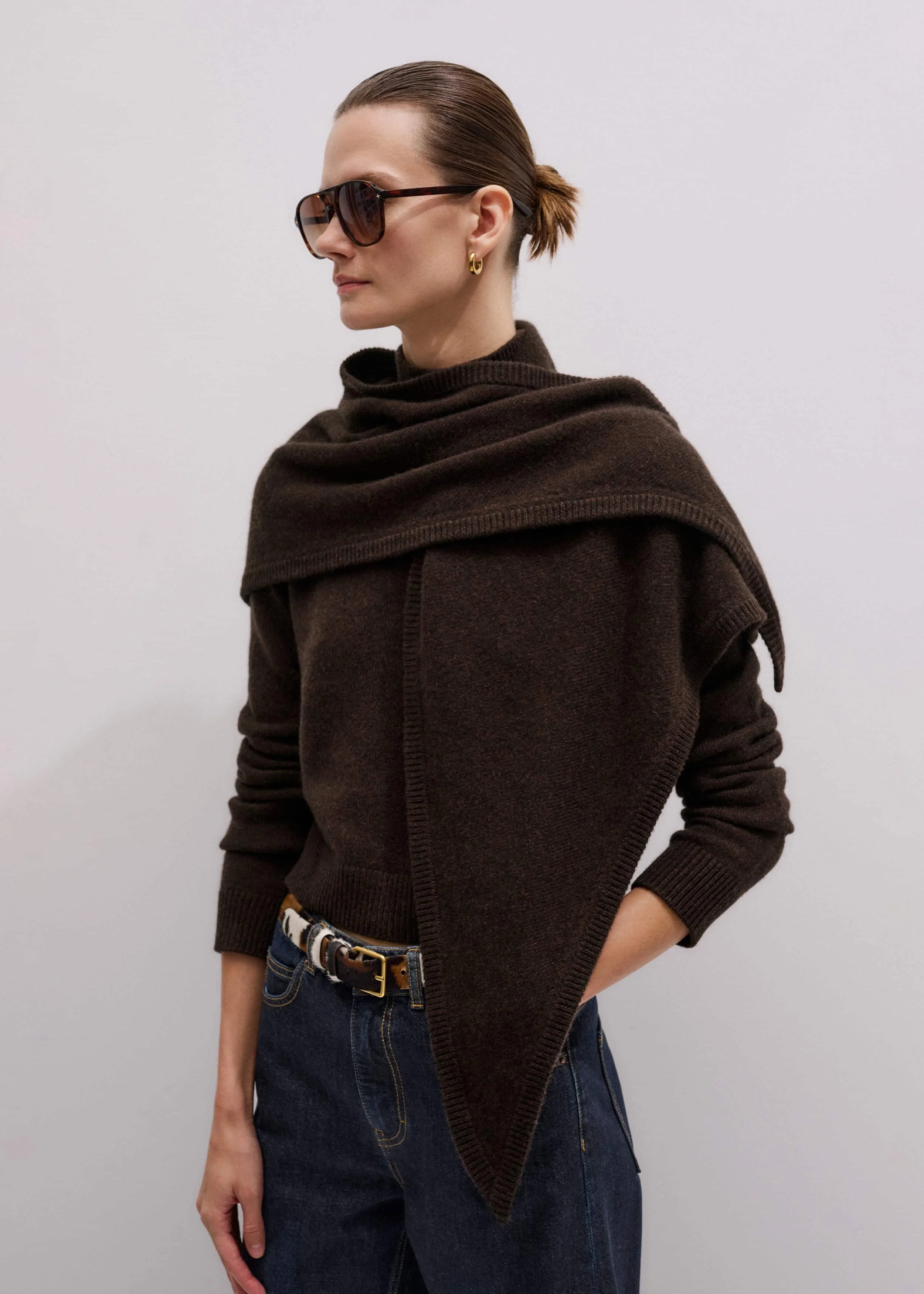 Triangle Knit Scarf - 1