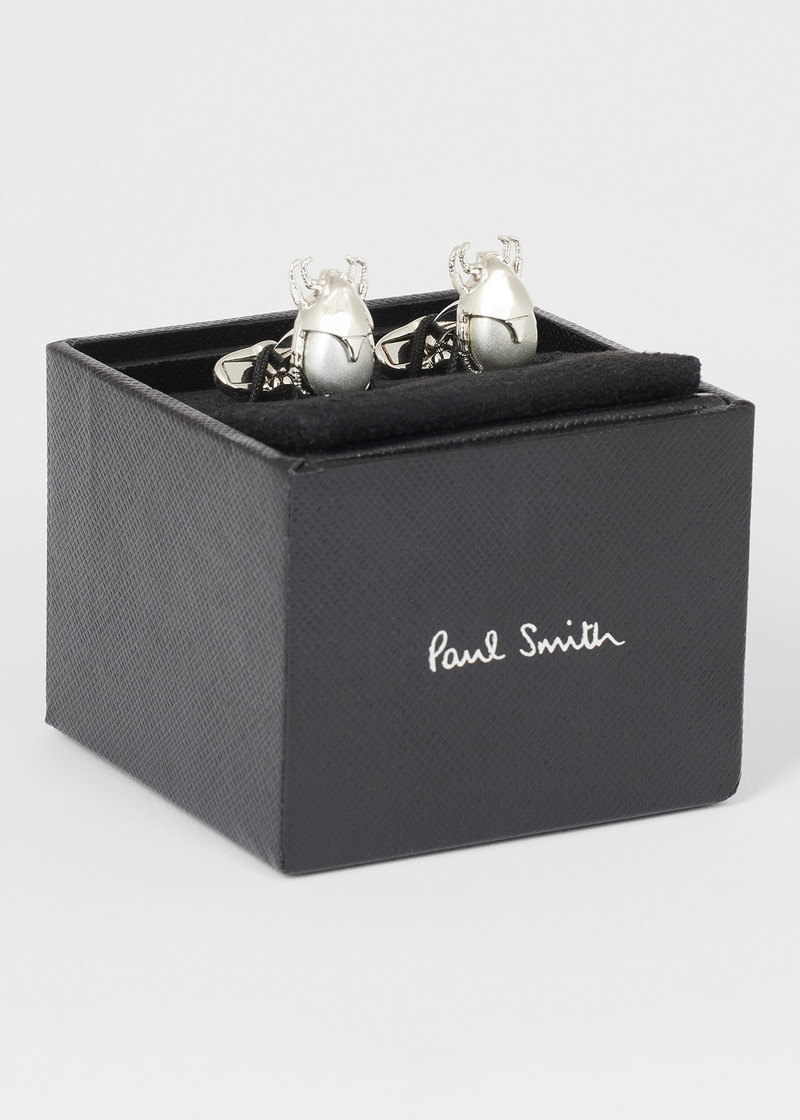 Silver Beetle Cufflinks 3