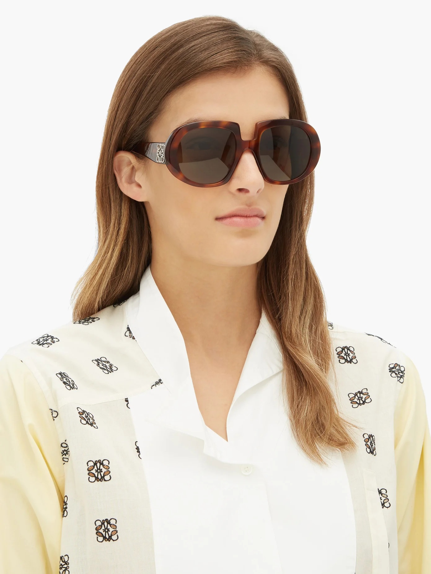 Oversized tortoiseshell-effect acetate sunglasses - 2