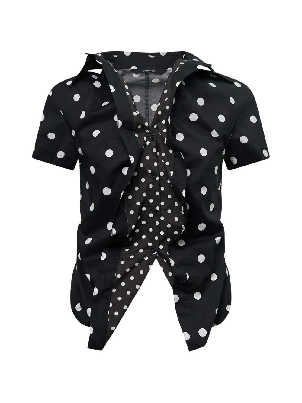 polka-dot ruffled shirt - 1