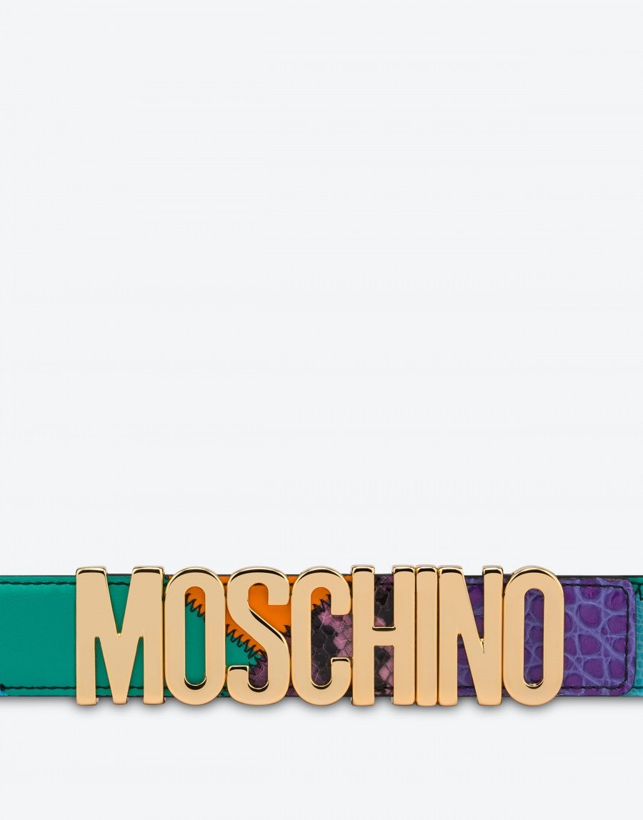 PATCHWORK NAPPA LEATHER BELT - 2