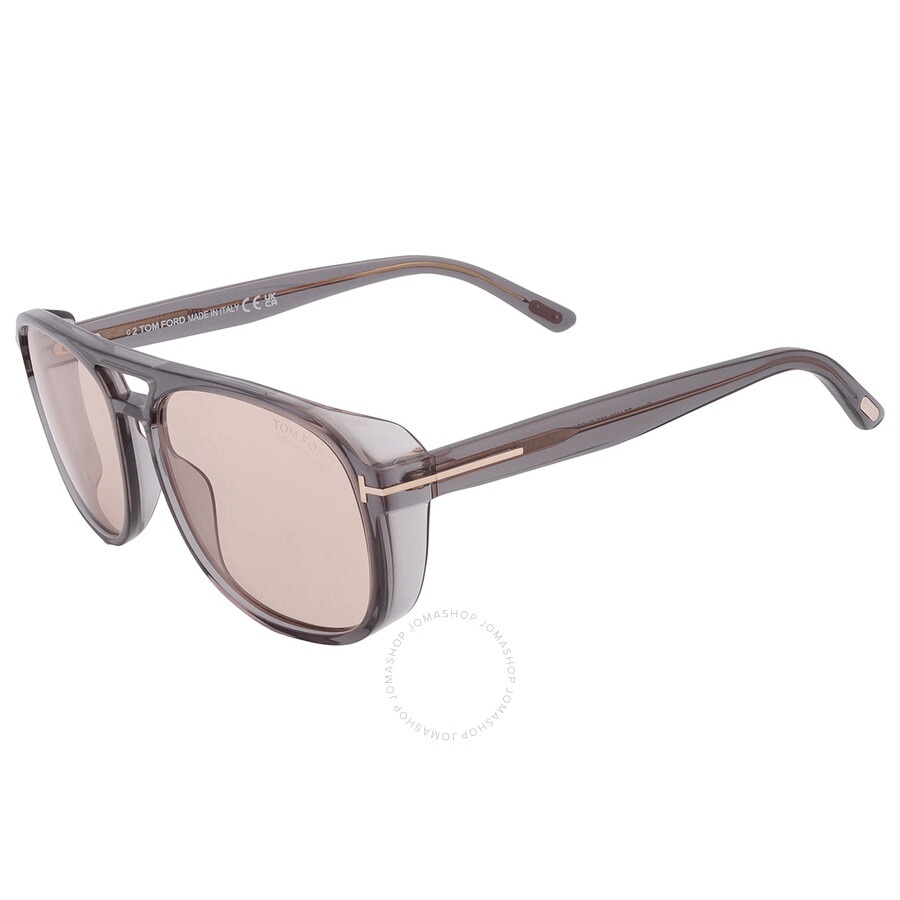Tom Ford Rosco Light Brown Pilot Men's Sunglasses FT1022 20E 58 - 3